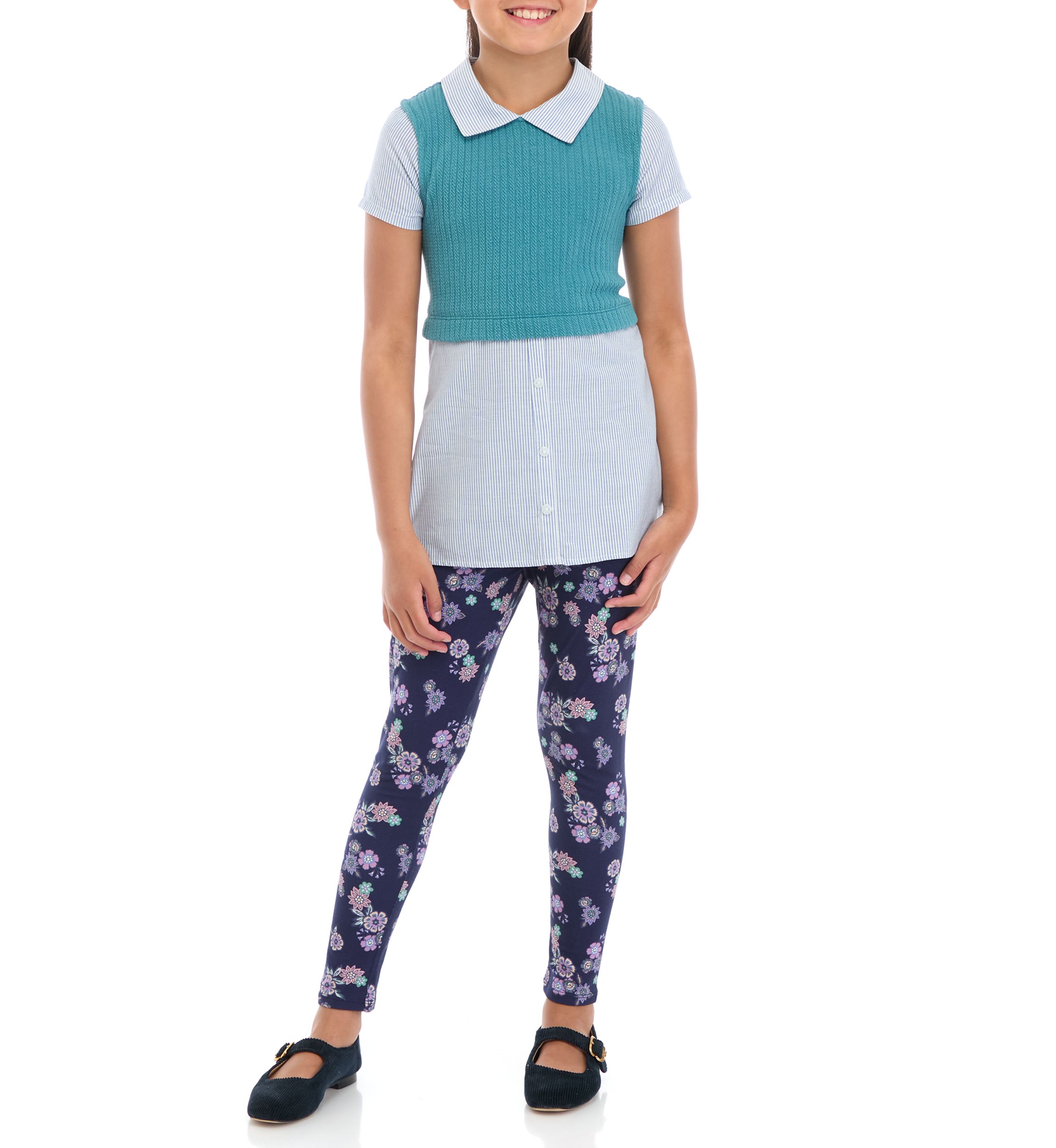 Girls 7-16 Sweater Popover Set