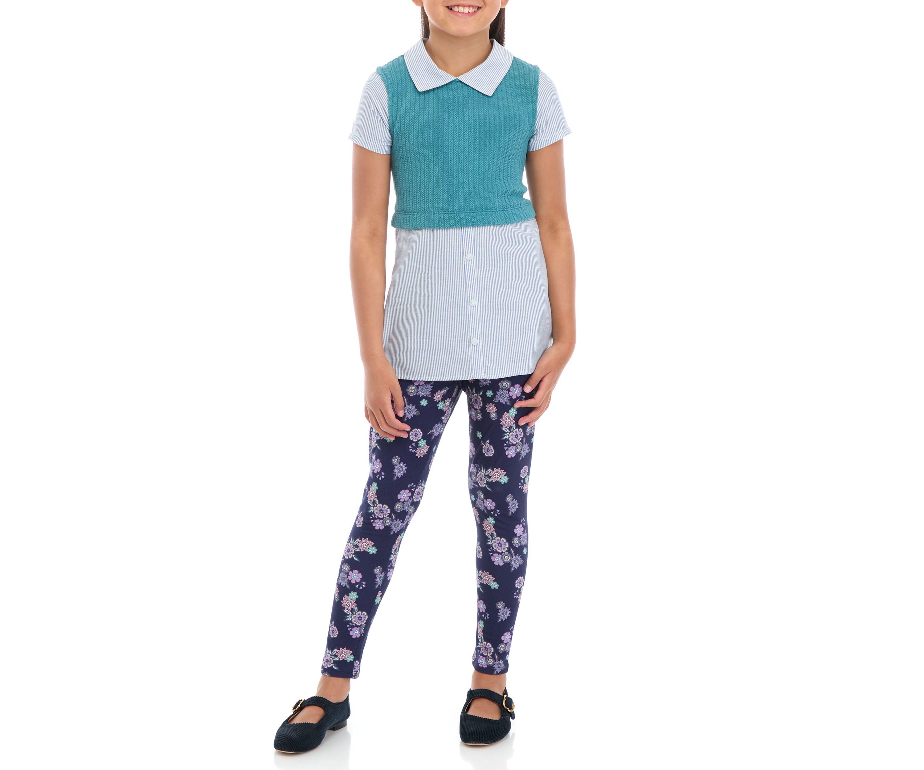 Girls 7-16 Sweater Popover Set