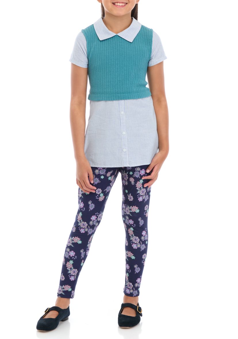 Girls 7-16 Sweater Popover Set