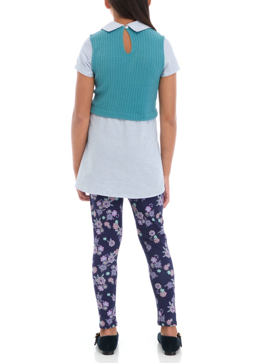 Girls 7-16 Sweater Popover Set