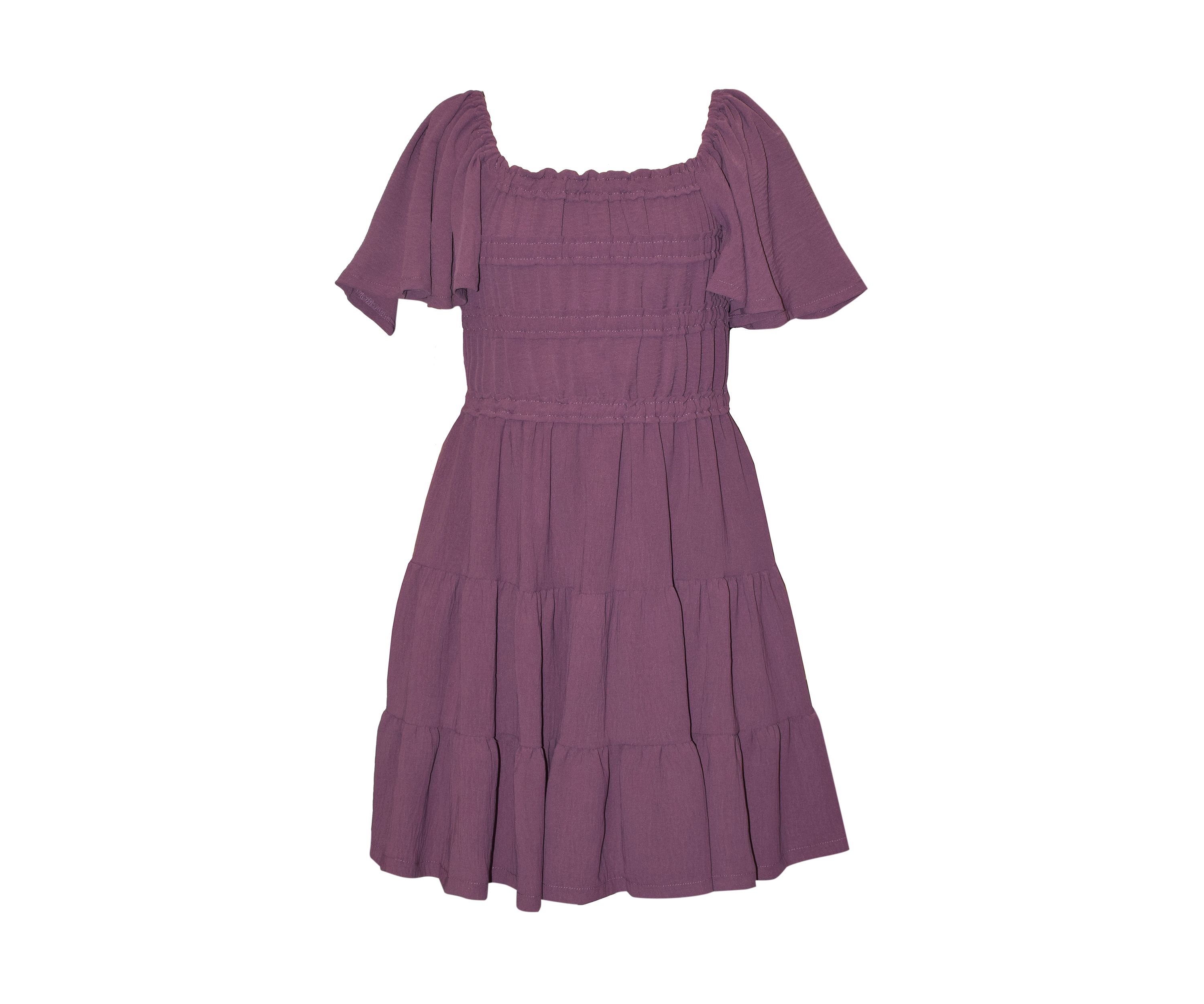 Girls 7-16 Tiered Tie Back Dress