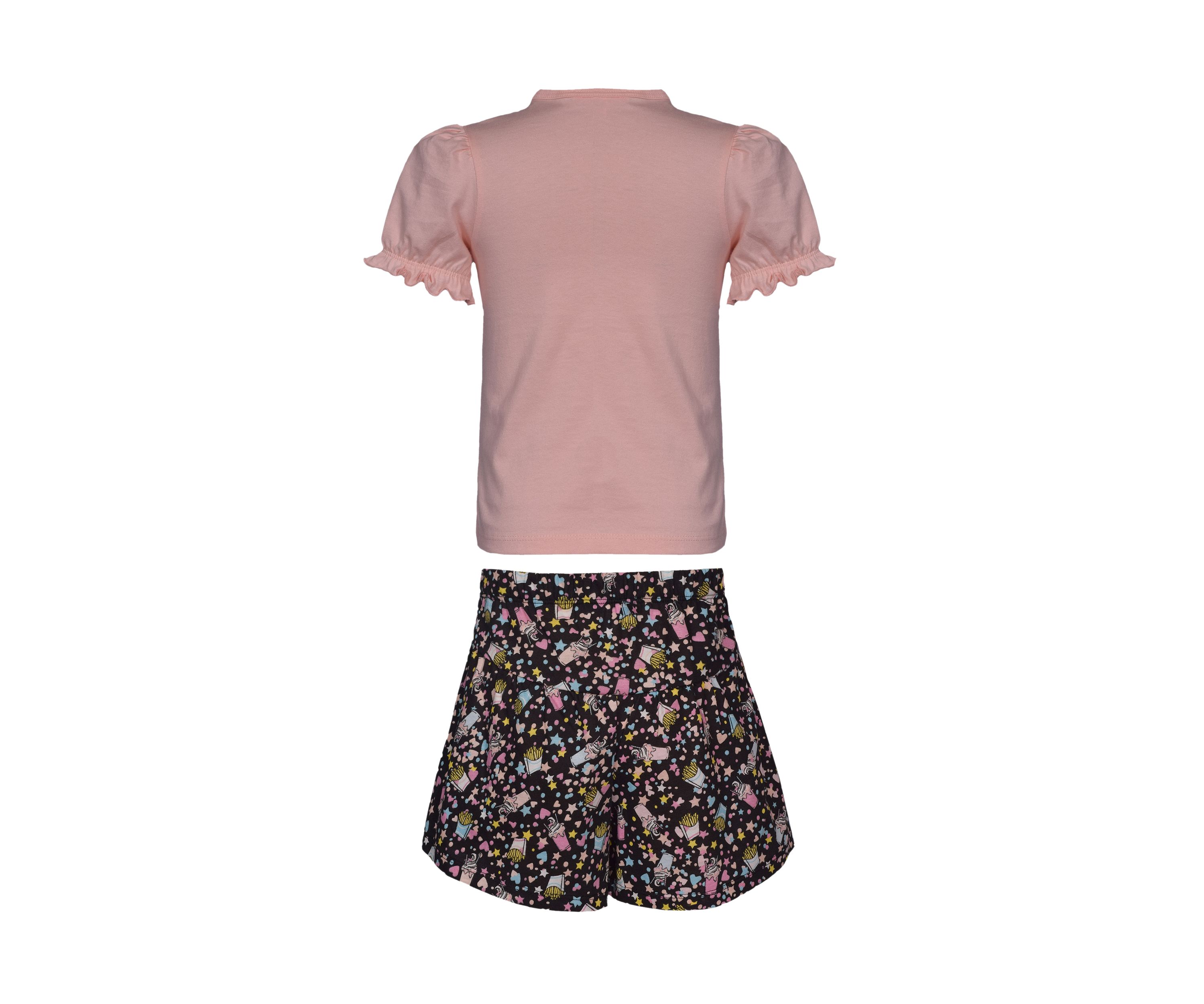 Girls 7-16 Foodie Graphic T-Shirt and Printed Skort Set