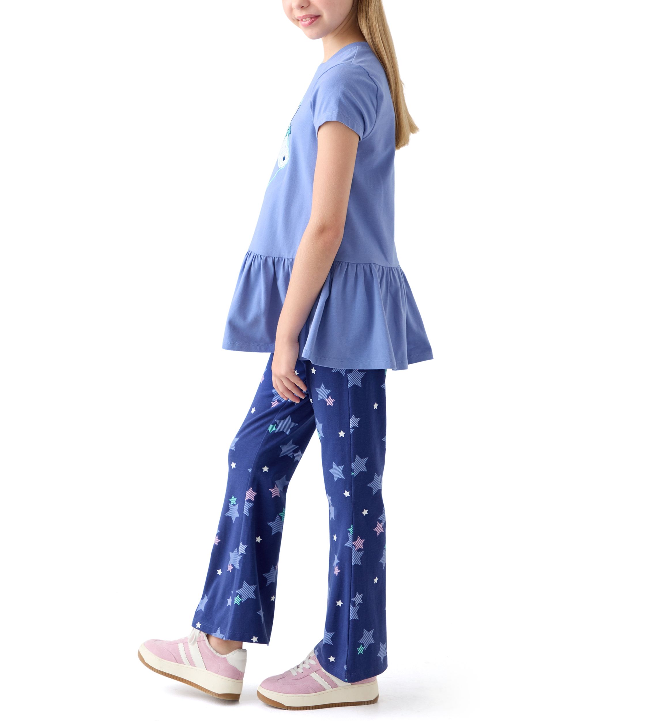 Girls 7-16 Unicorn Tunic Top and Flare Pants Set 