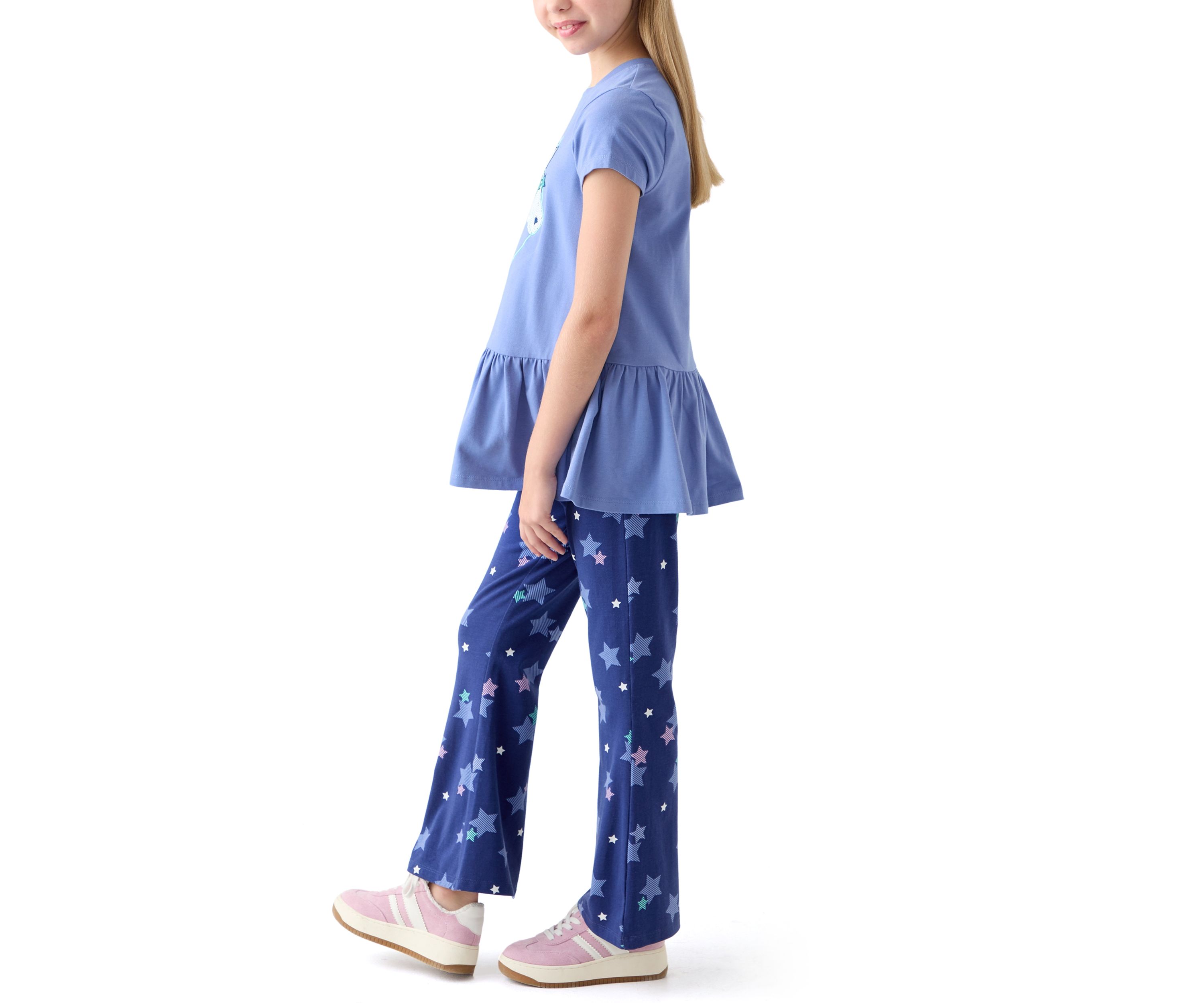 Girls 7-16 Unicorn Tunic Top and Flare Pants Set 