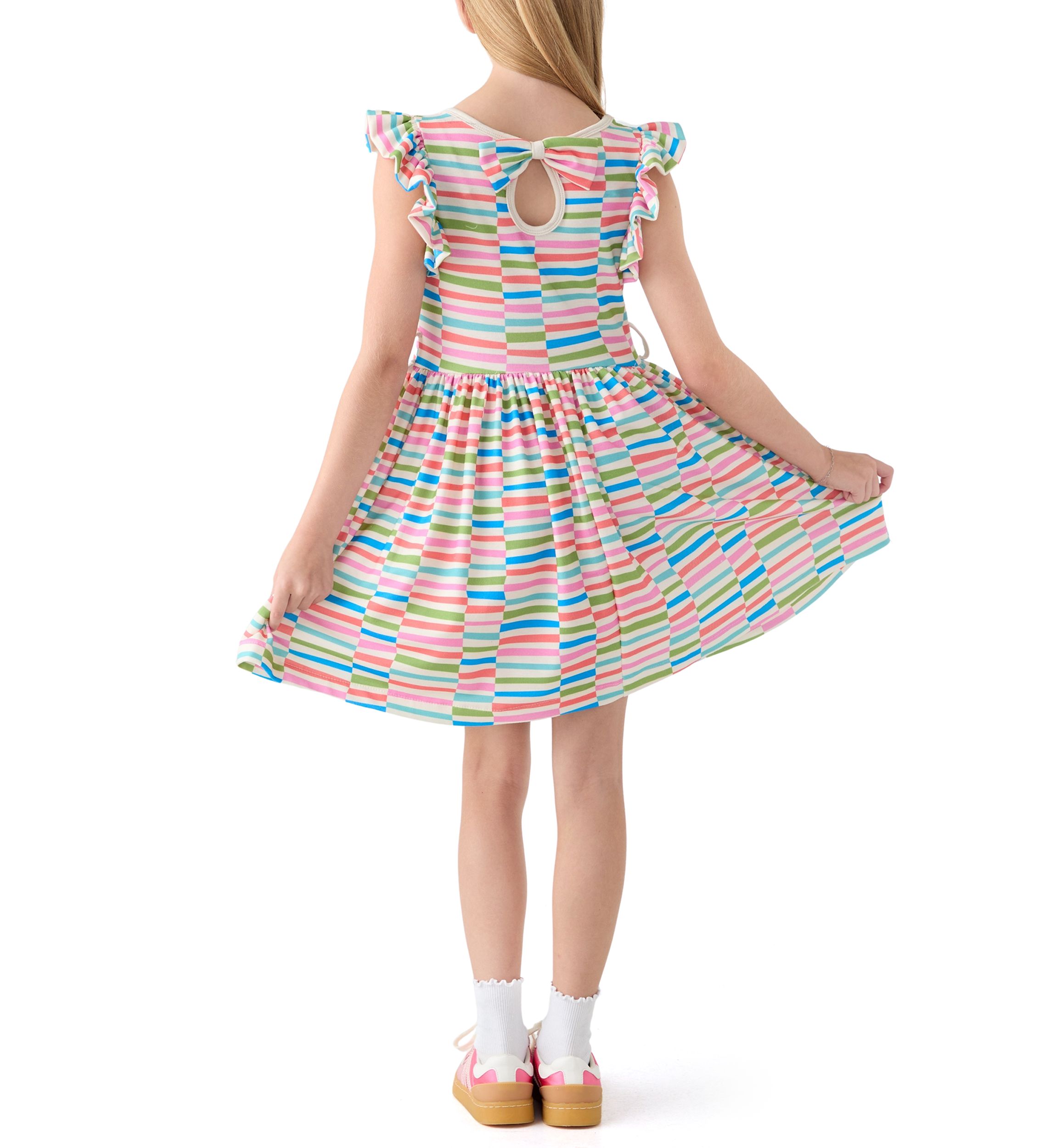 Girls 7-16 Striped Dress and Bag Set 