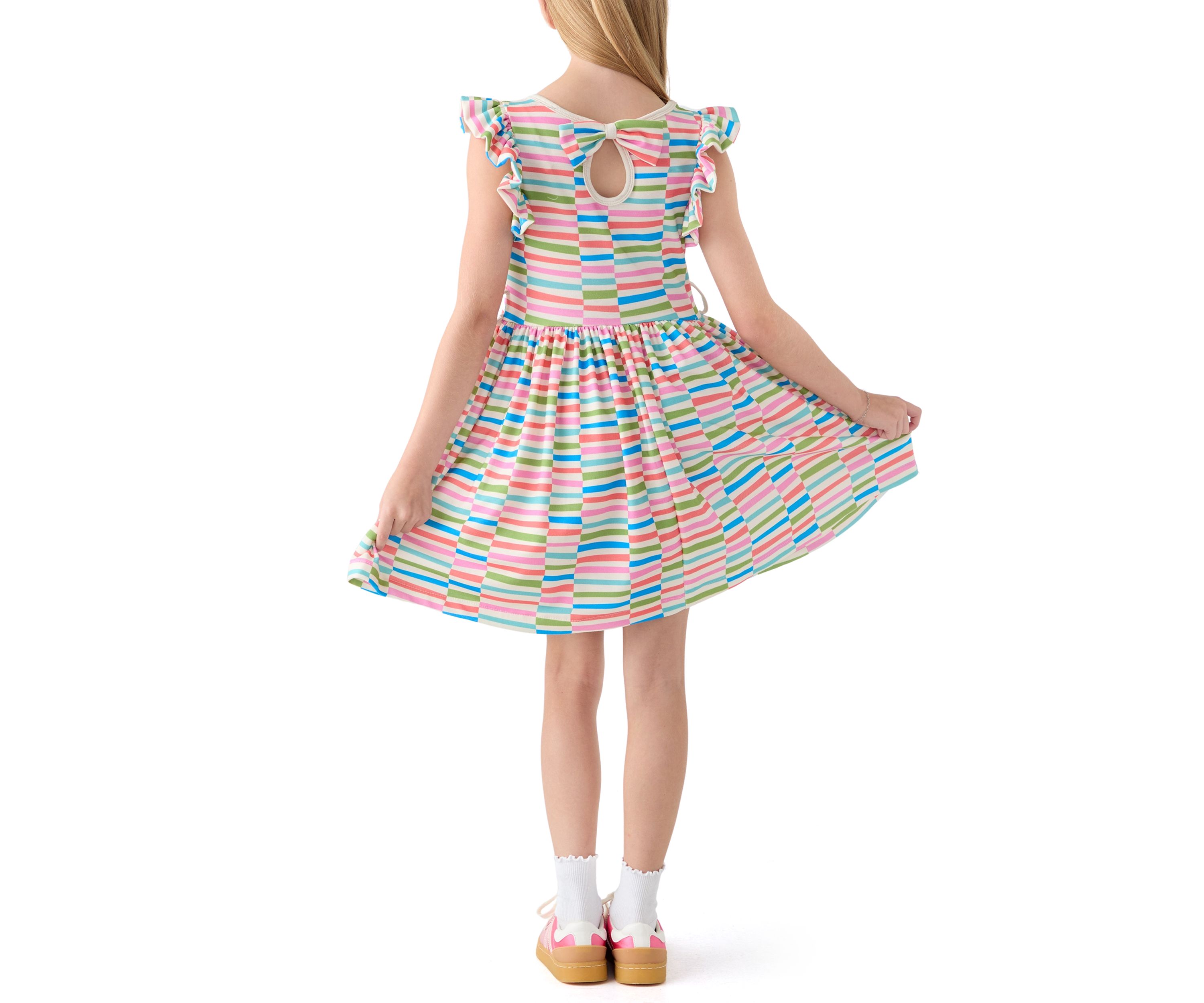 Girls 7-16 Striped Dress and Bag Set 