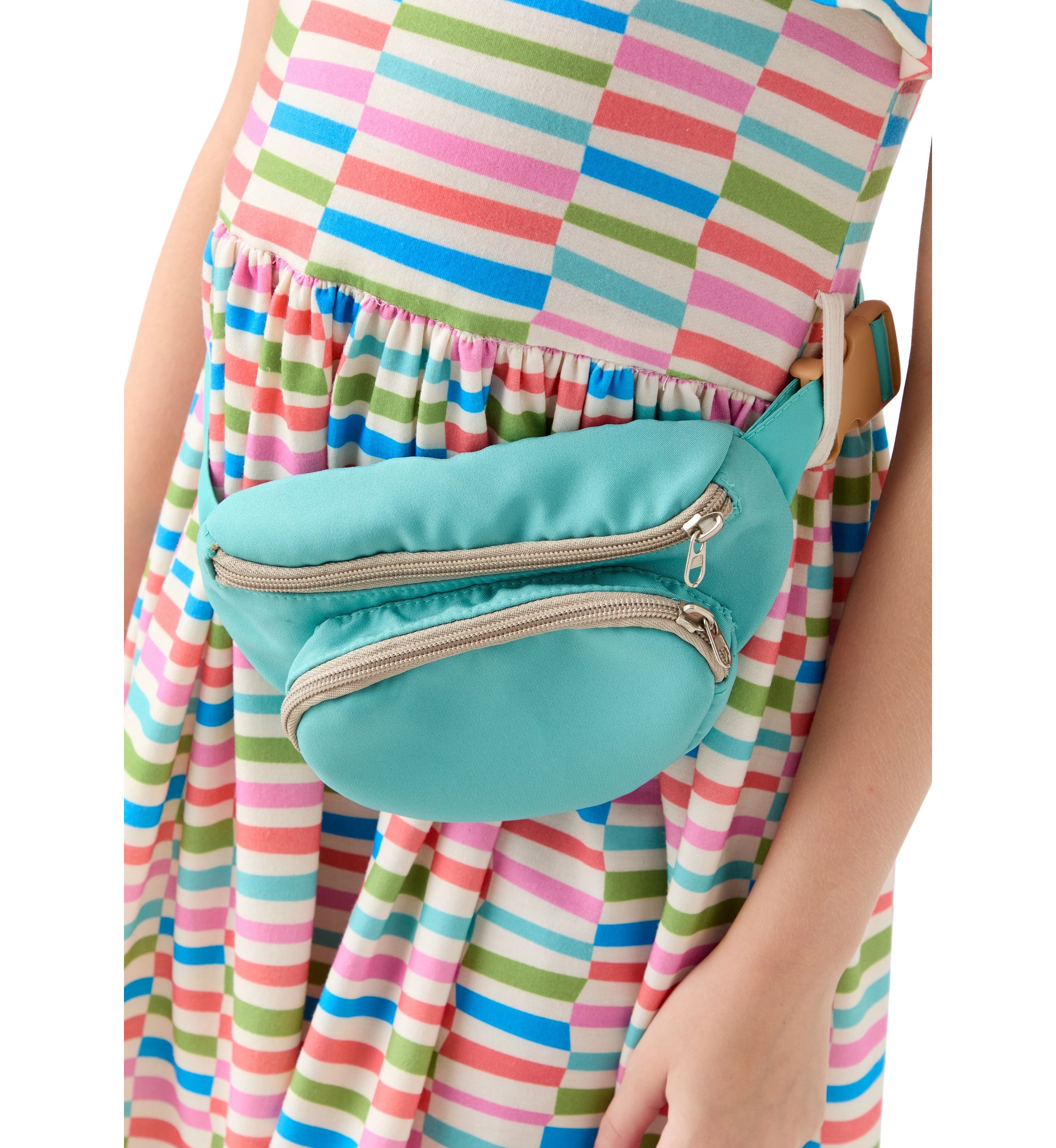 Girls 7-16 Striped Dress and Bag Set 