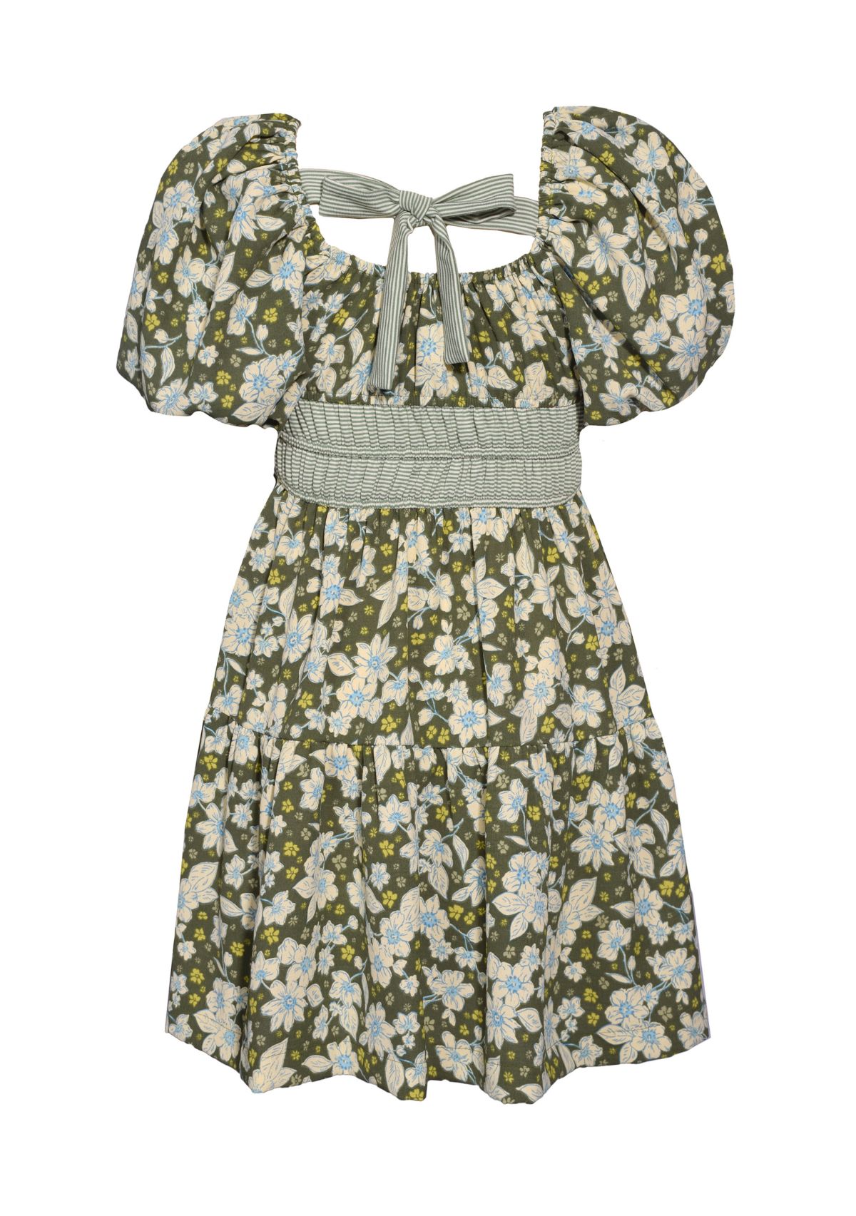 Girls 7-16 Printed Puff Sleeve Dress