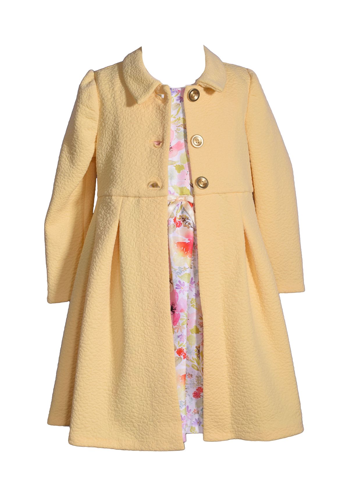 Girls 4-6x Long Sleeve Coat and Dress Set