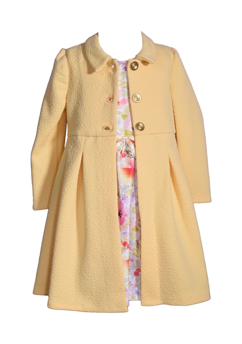 Girls 4-6x Long Sleeve Coat and Dress Set