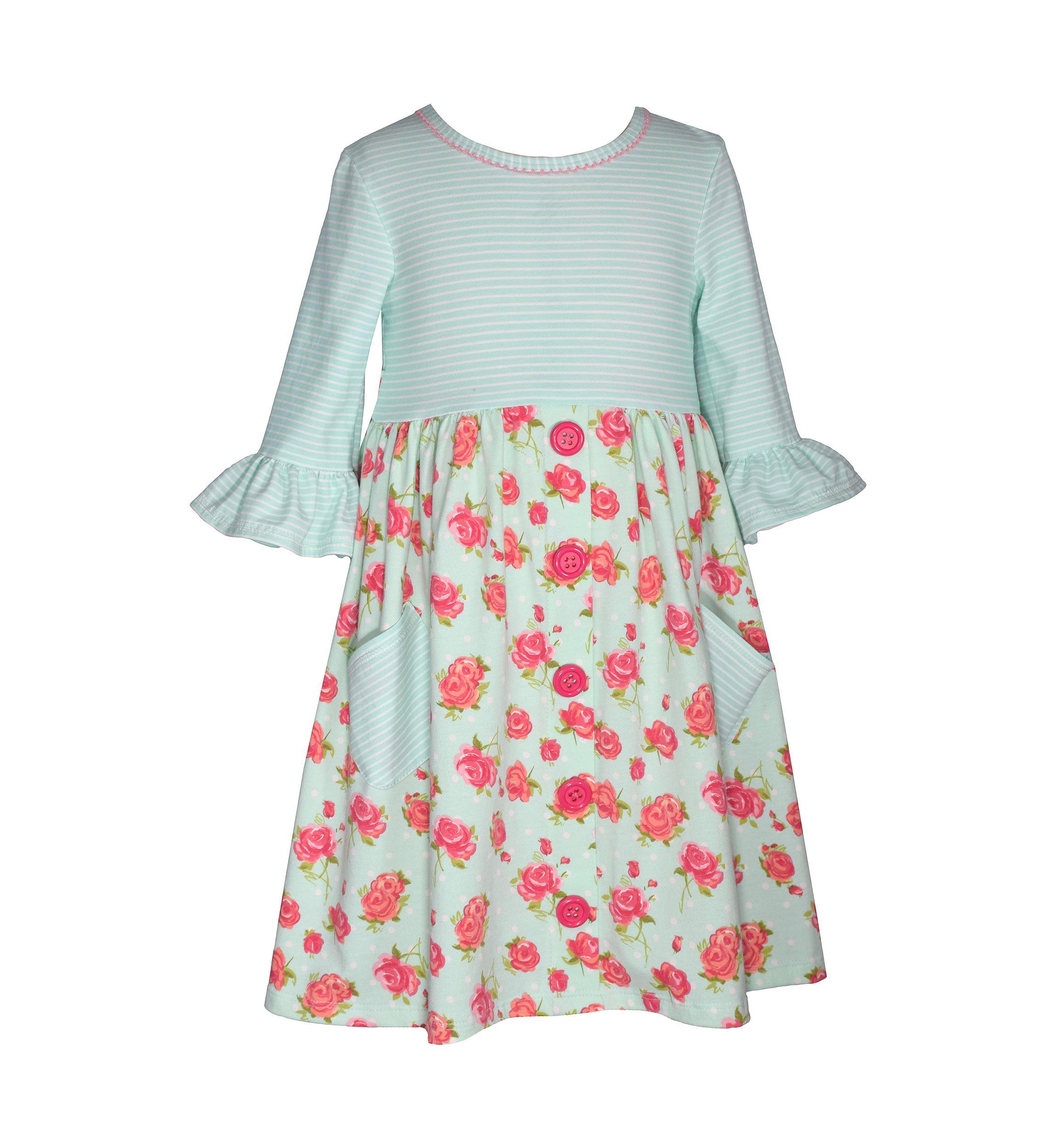 Girls 4-6x Floral Knit Dress