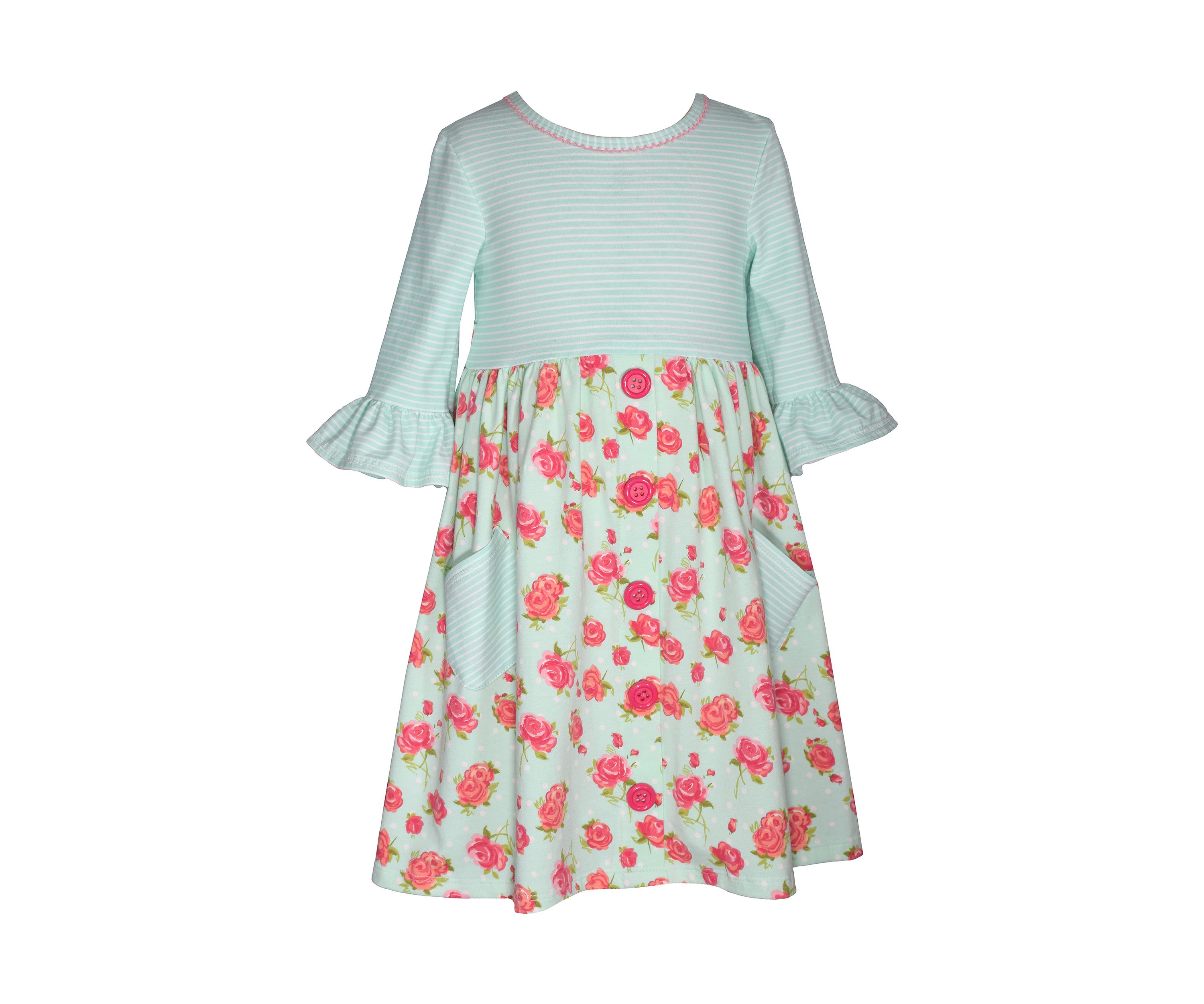 Girls 4-6x Floral Knit Dress