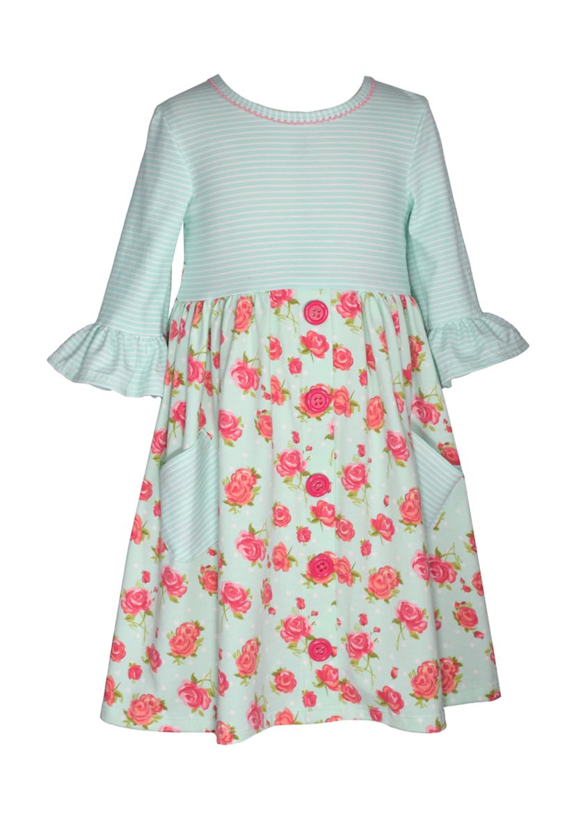 Girls 4-6x Floral Knit Dress
