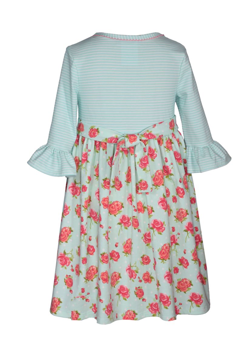 Girls 4-6x Floral Knit Dress