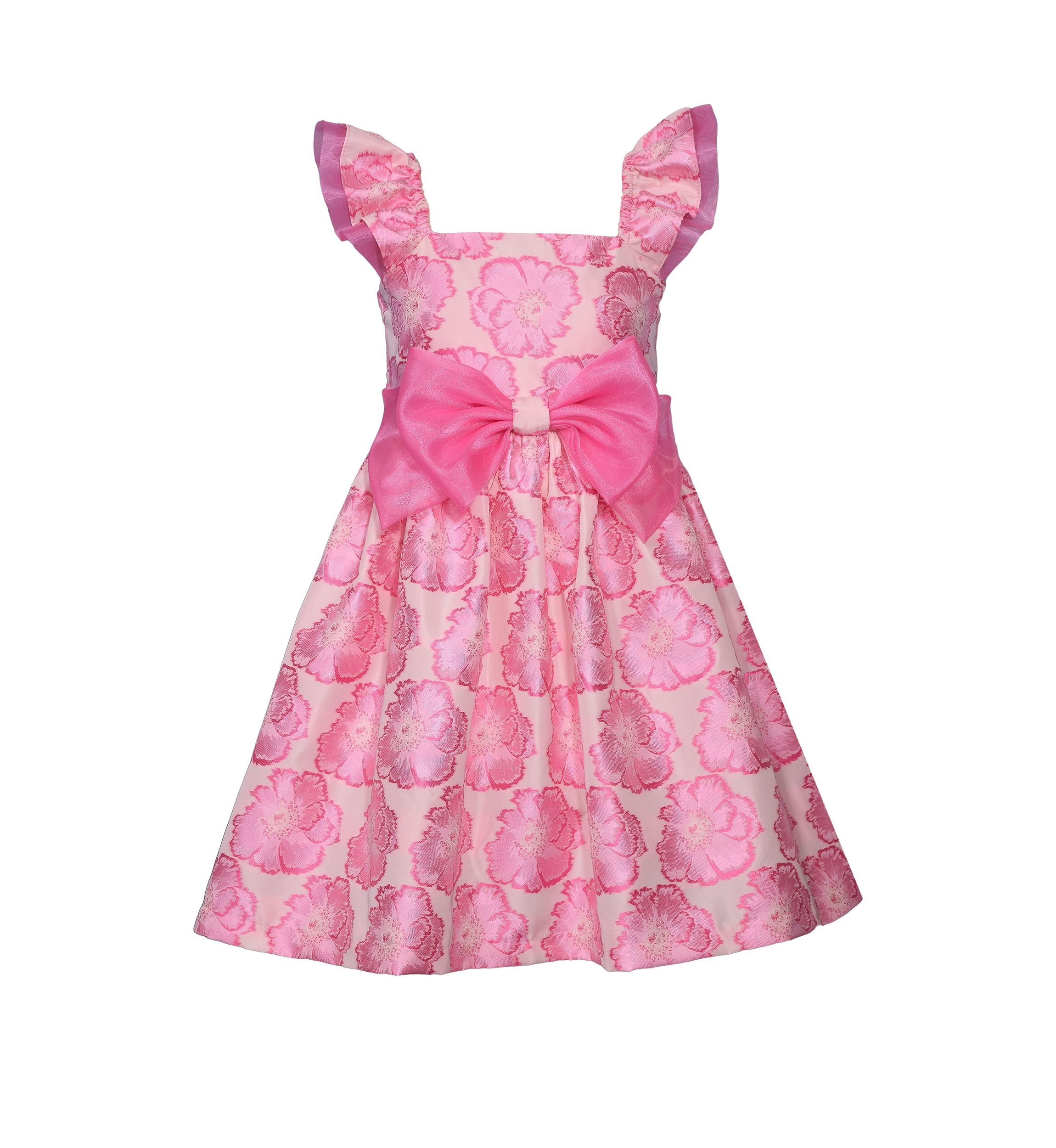 Girls 4-6x Floral Jacquard Dress
