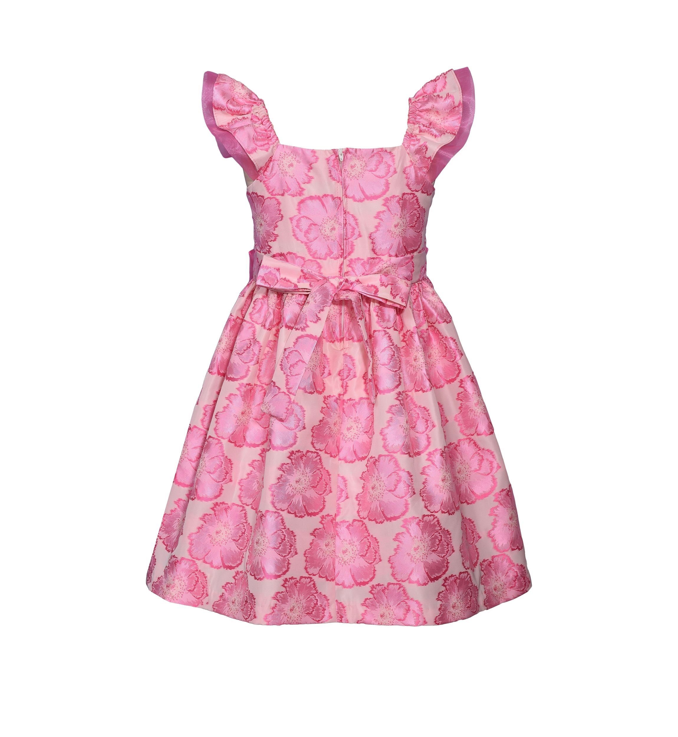 Girls 4-6x Floral Jacquard Dress