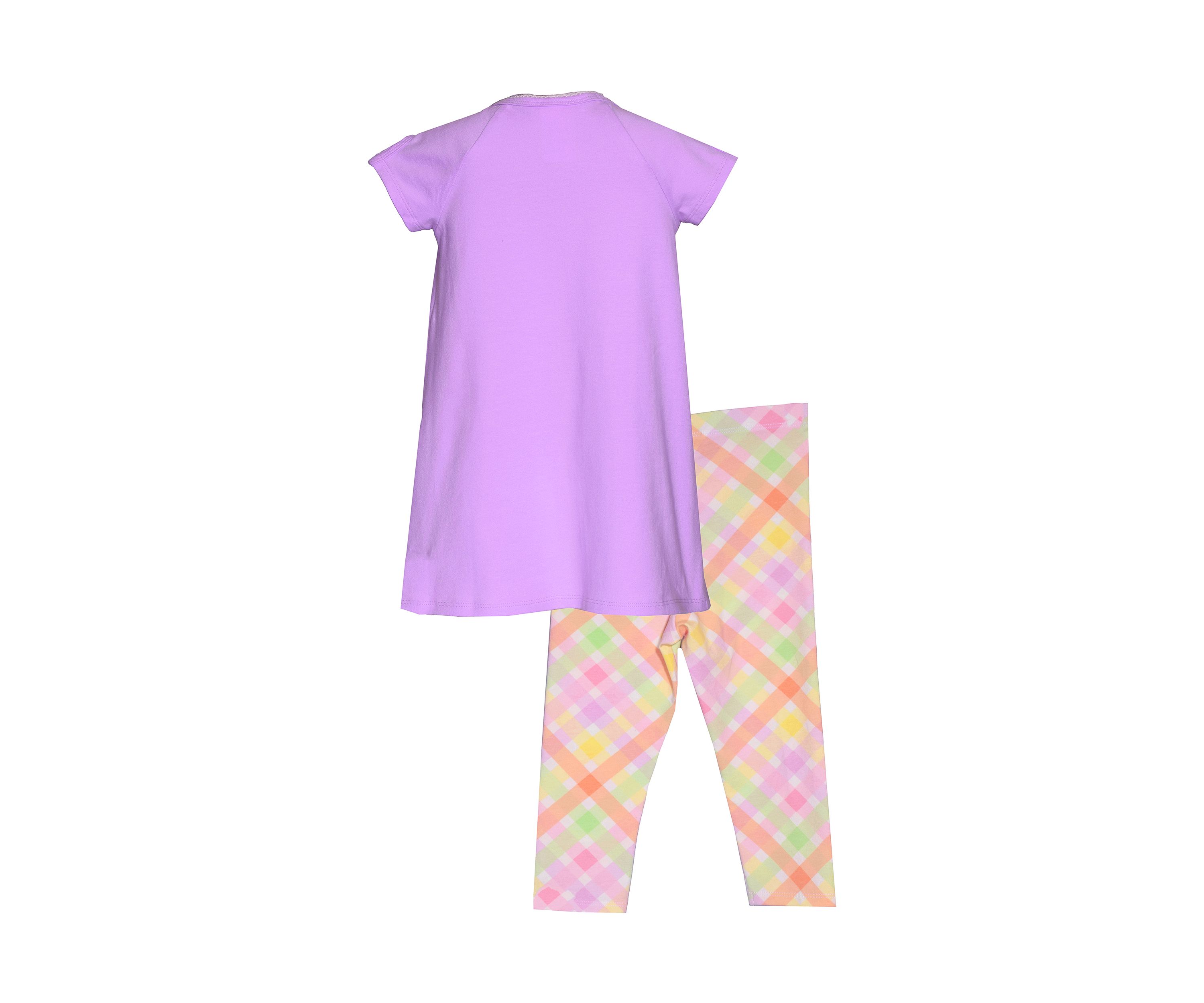 Girls 4-6x Bunny Appliqué Top and Leggings Set