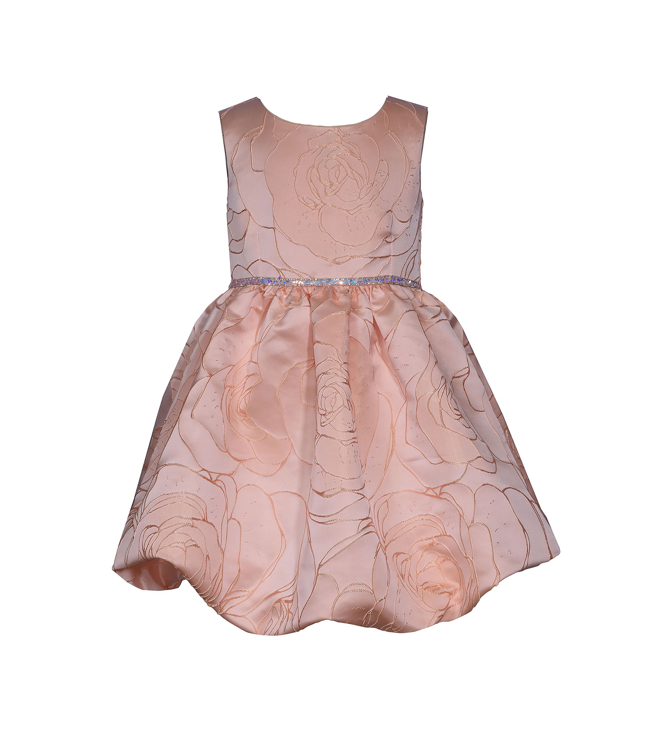 Girls 4-6x Floral Jacquard Dress