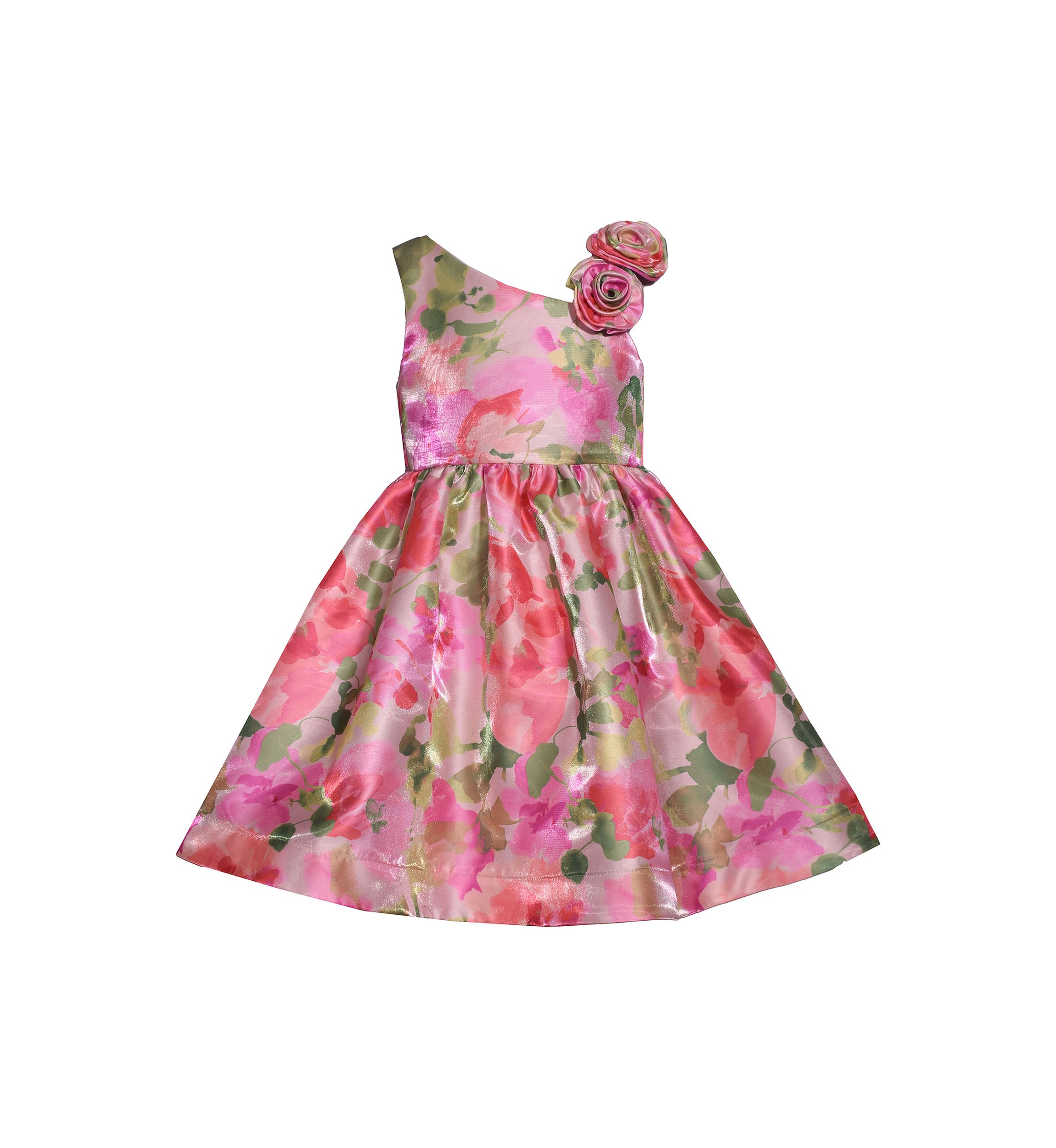 Girls 4-6x Floral Mikado Dress