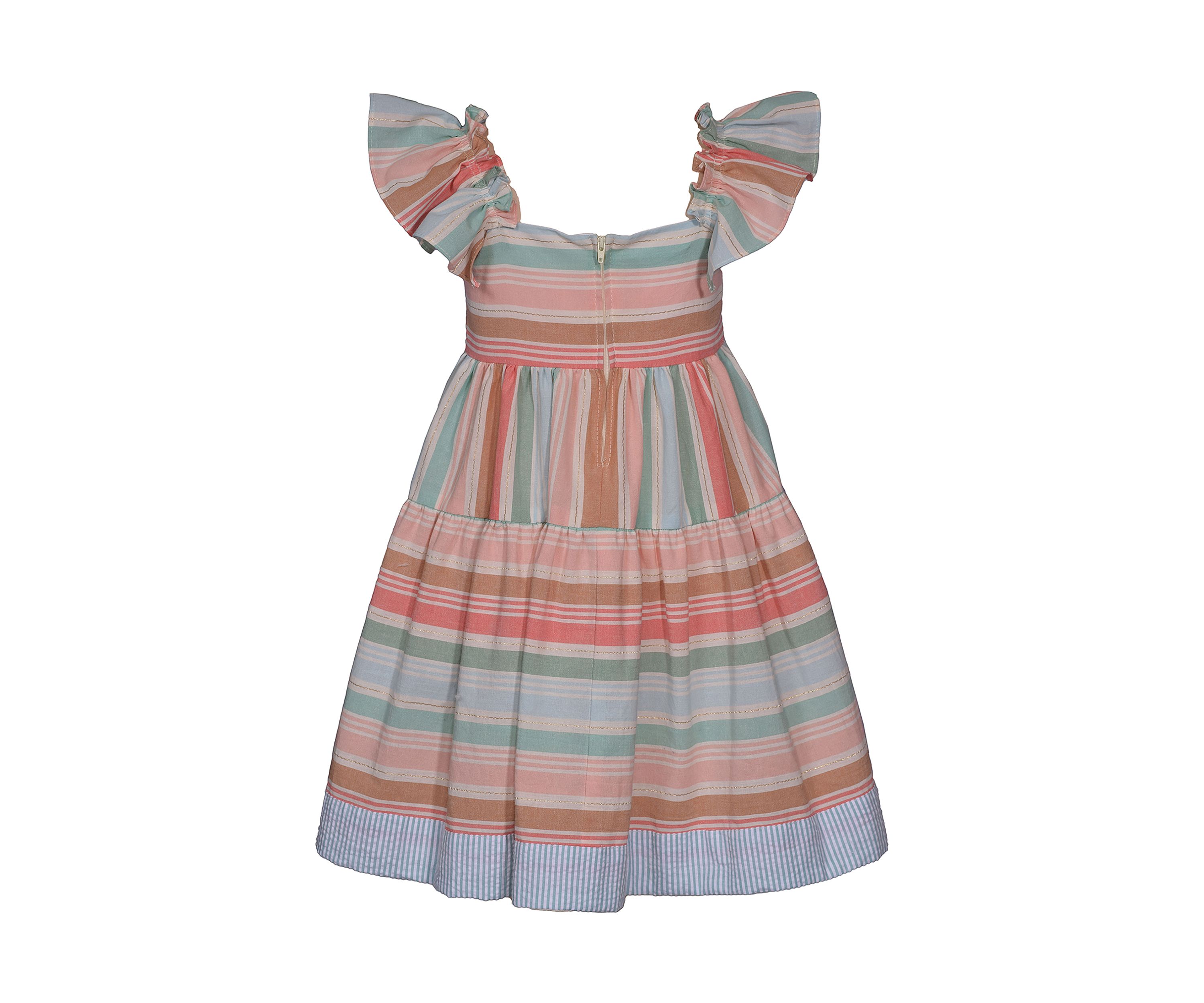 Girls 4-6x Muted Stripe Linen Dress