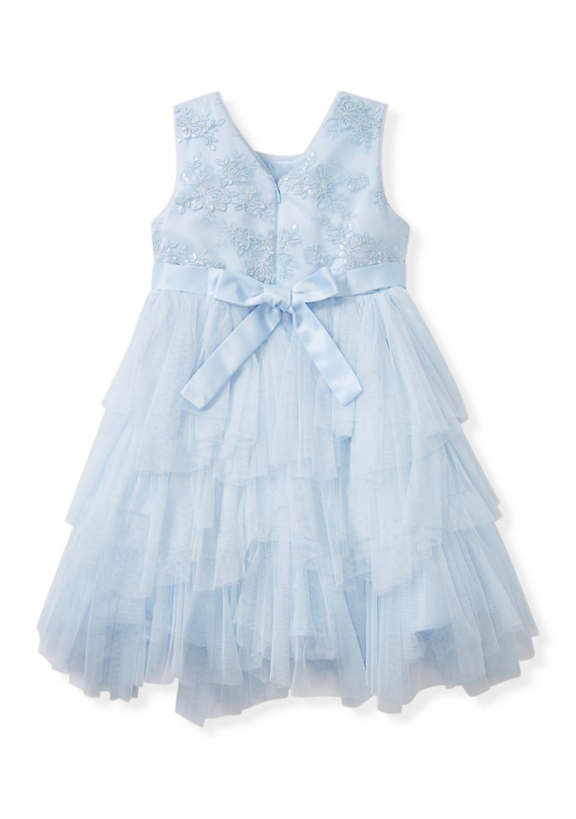 Bonnie Jean Girls 4-6 Sequin Tiered Mesh Dress | Belk