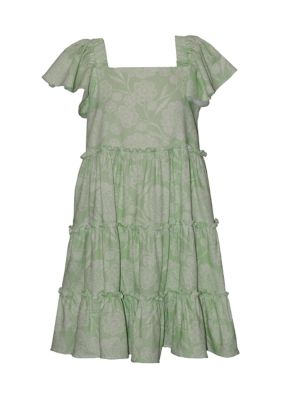Bonnie Jean Girls 4-6x Tiered Print Dress