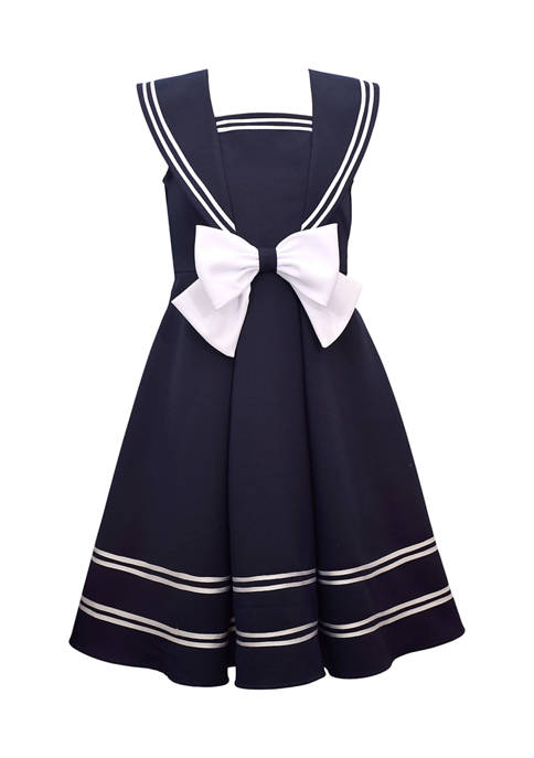 Bonnie Jean Little Girls Colorblock Nautical Dress 2T
