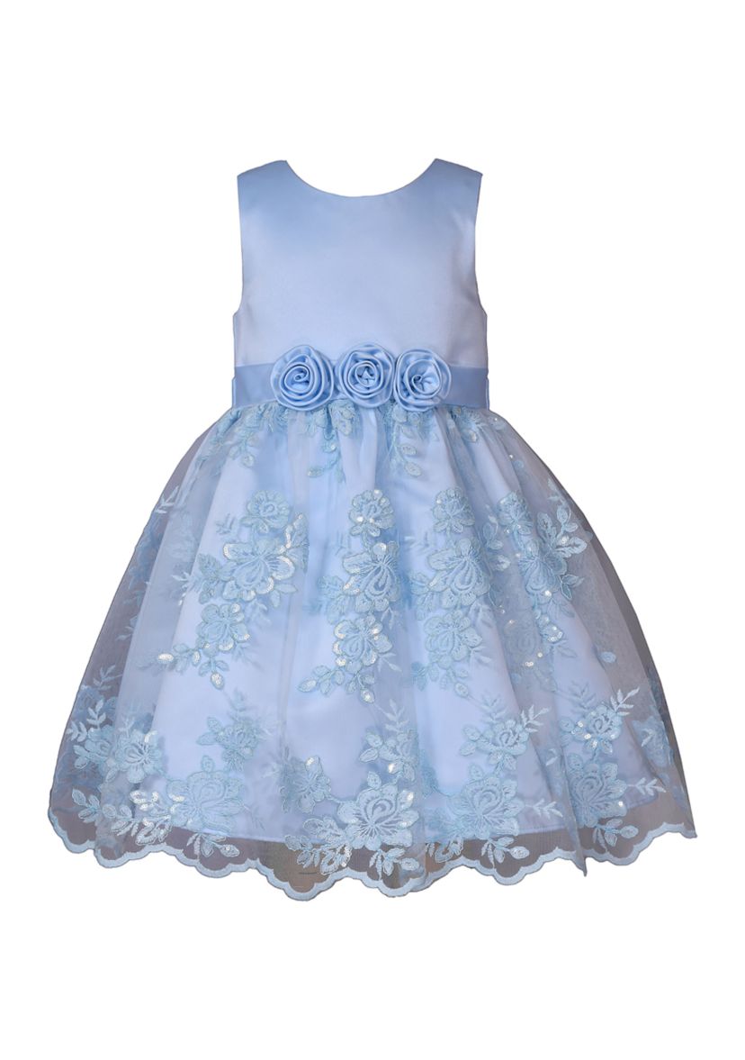 Girls 4-6x Floral Overlay Skirt Dress