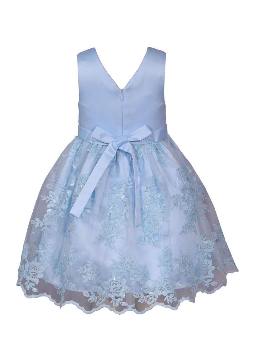 Girls 4-6x Floral Overlay Skirt Dress