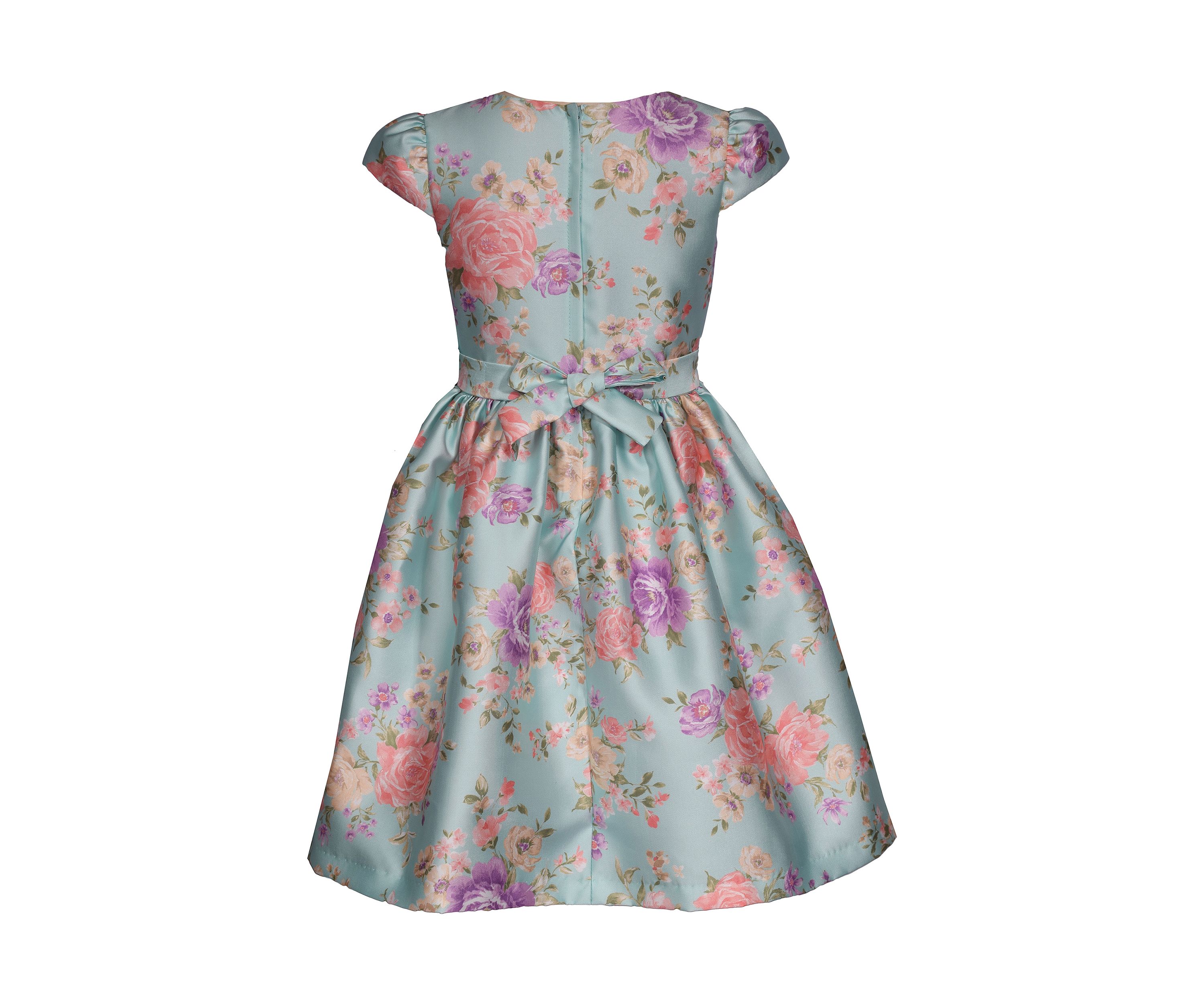 Girls 7-16 Floral Printed Mikado Dress