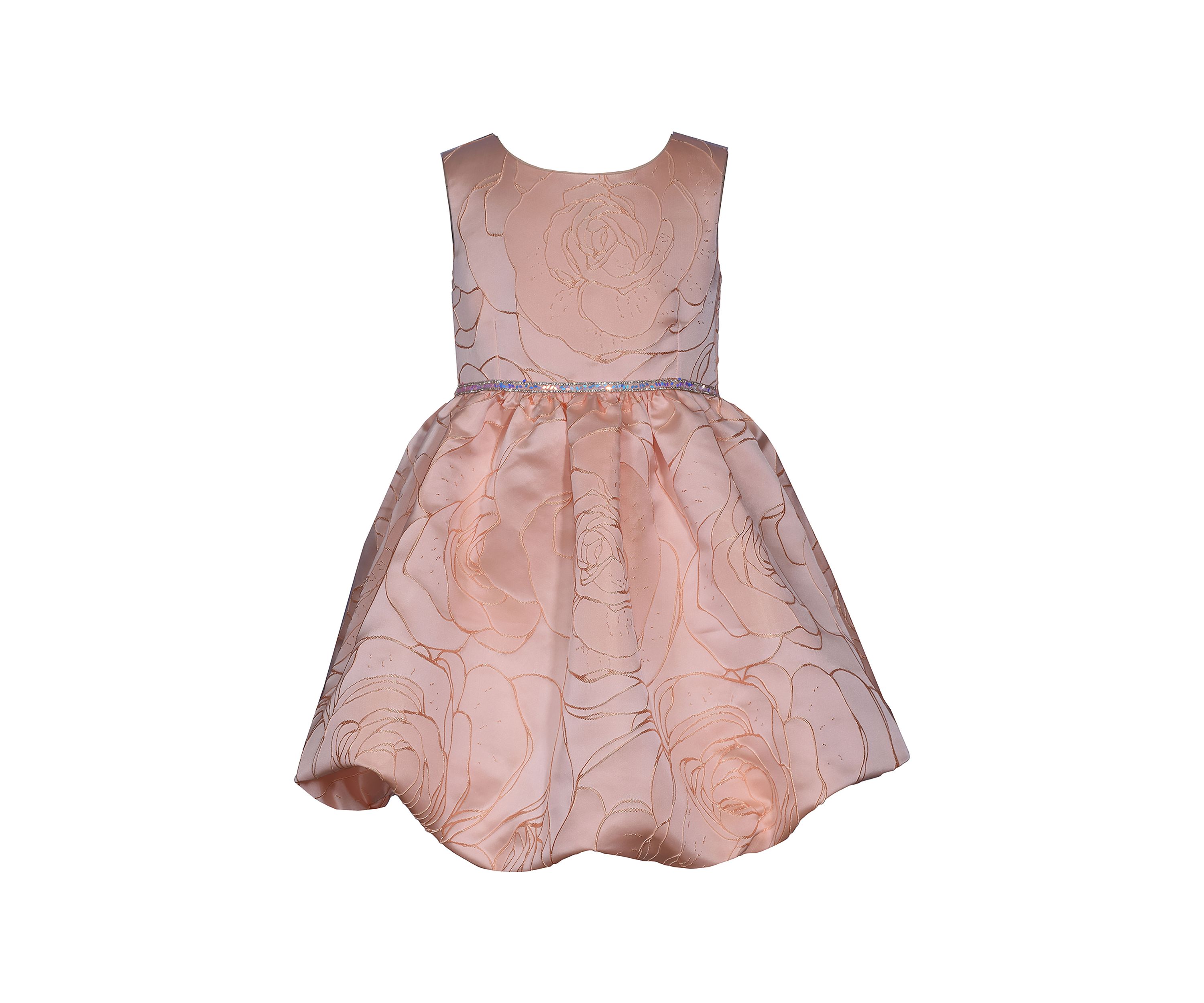 Girls 7-16 Floral Jacquard Bubble Dress