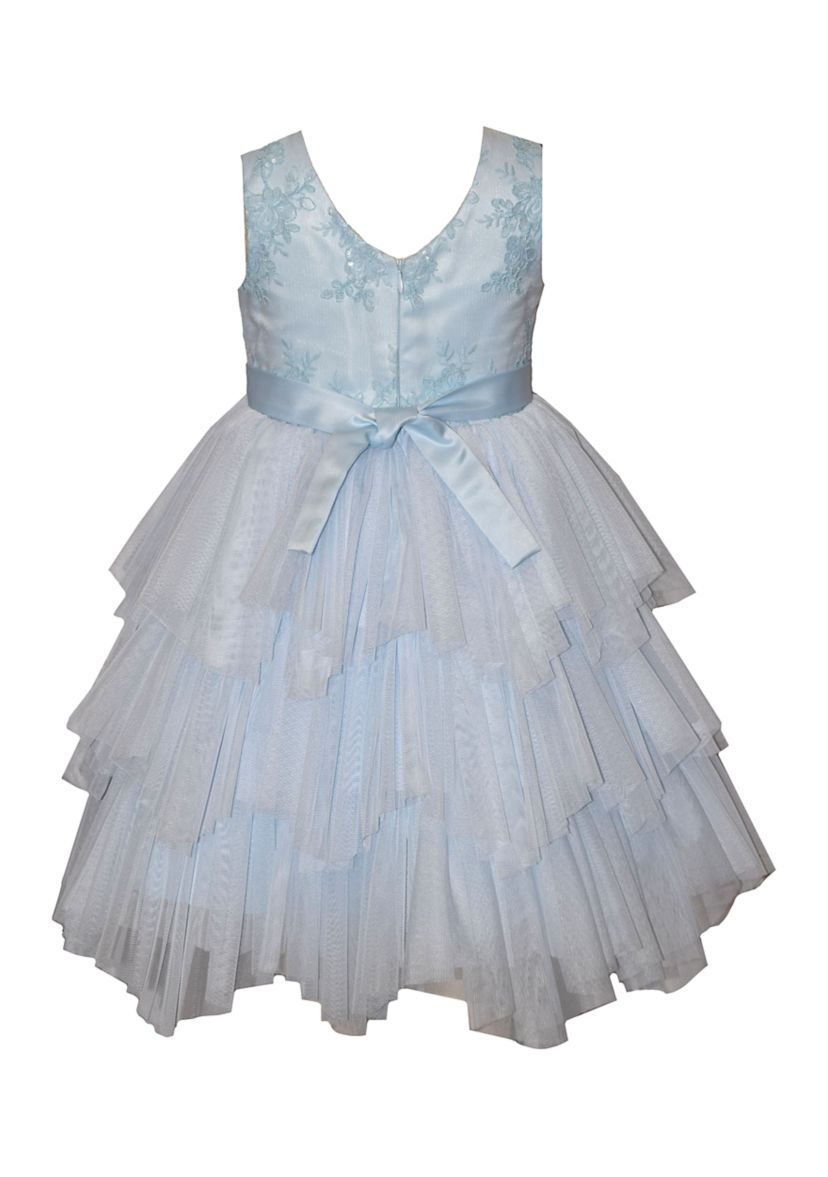 bonnie jean blue dress Bonnie Jean Floral Dress with Short Sleeve Cardigan