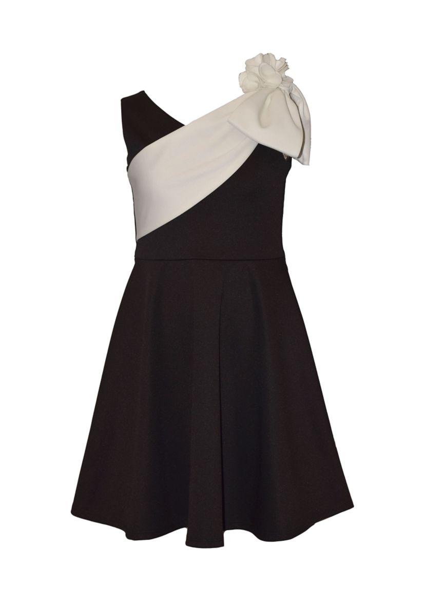 white bow back detail skater dress boohoo Women's Plus Size Taffeta Bow Back Puff Sleeve Skater Dress - Ivory