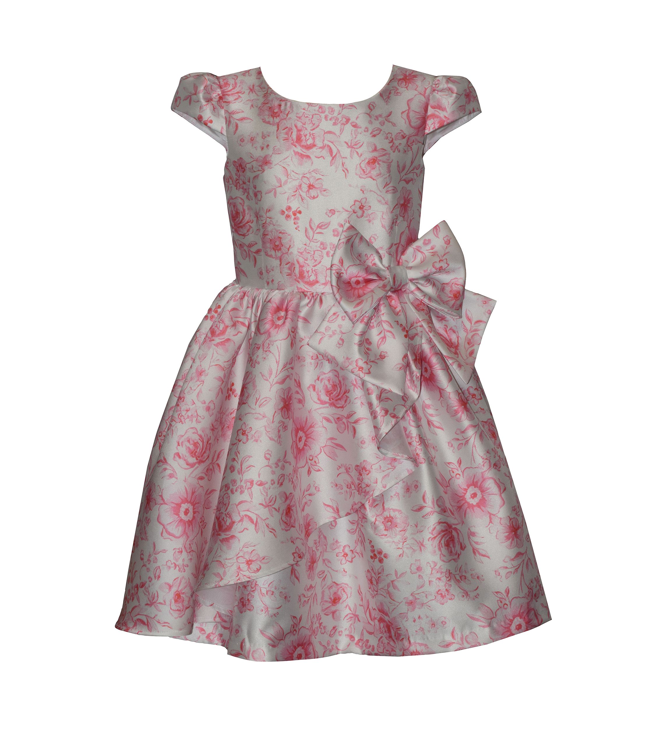 strapless open back dress Bella Floral Tiered Party Dress – Bonnie Jean main image 1