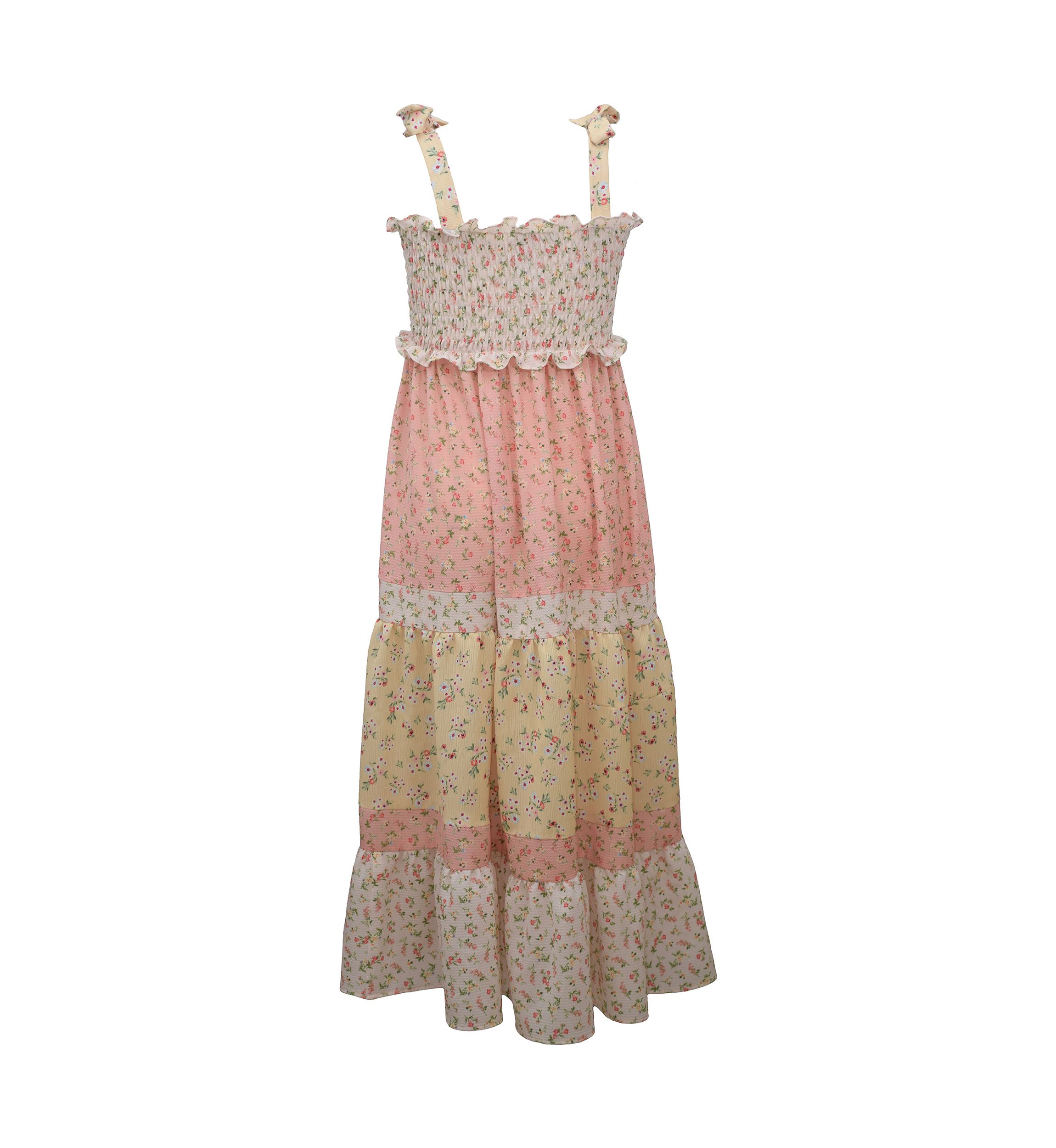 Girls 4-6x Ditsy Smocked Bodice Dress