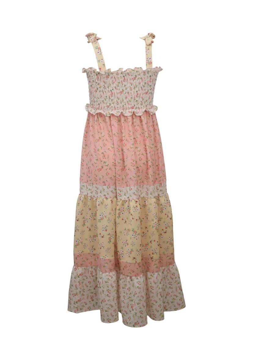 Girls 4-6x Ditsy Smocked Bodice Dress