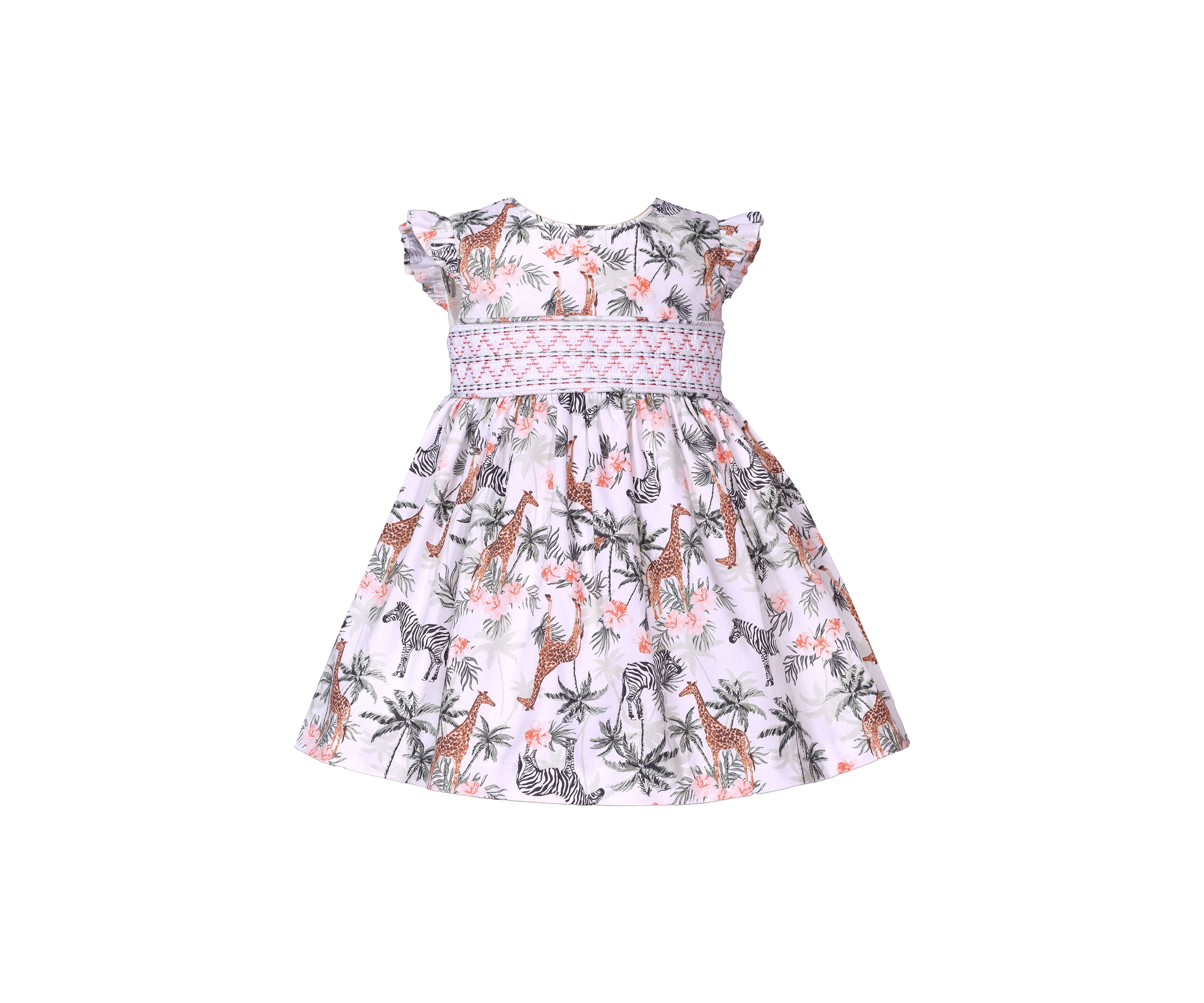 Girls 4-6x Jungle Printed Smocked Dress