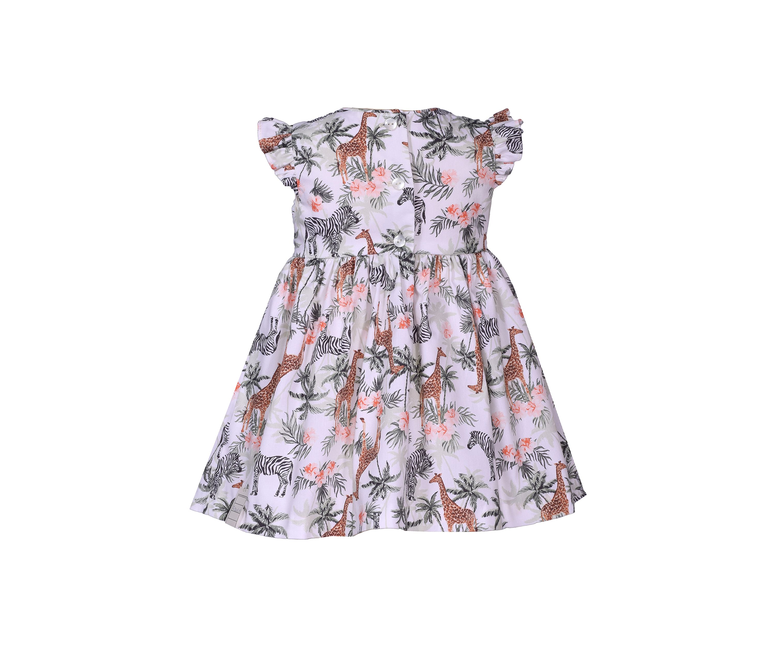 Girls 4-6x Jungle Printed Smocked Dress