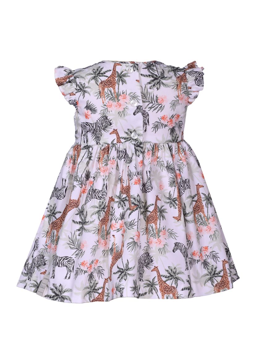 Girls 4-6x Jungle Printed Smocked Dress