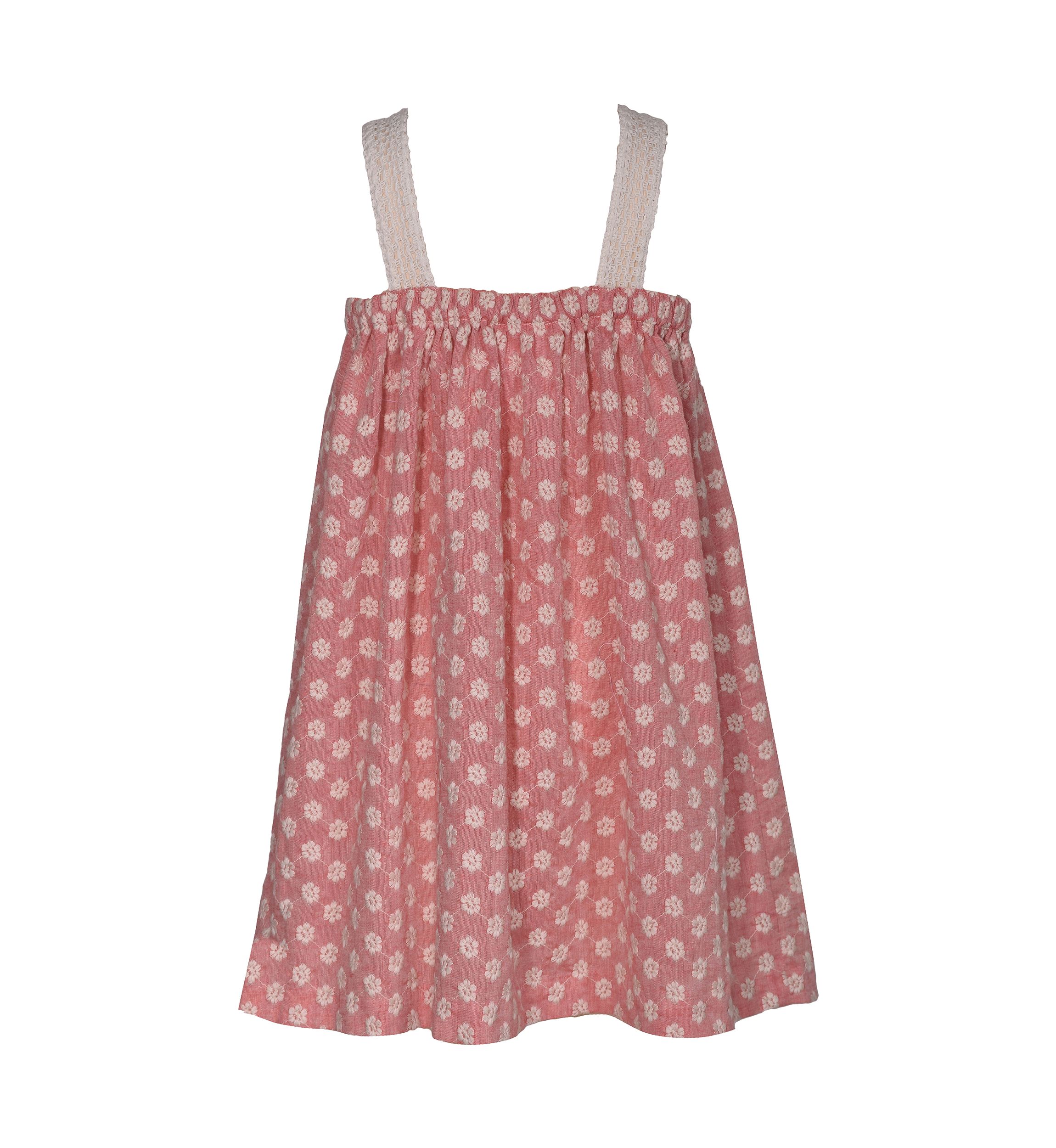 Girls 4-6x Crochet Trim Textured Float Dress