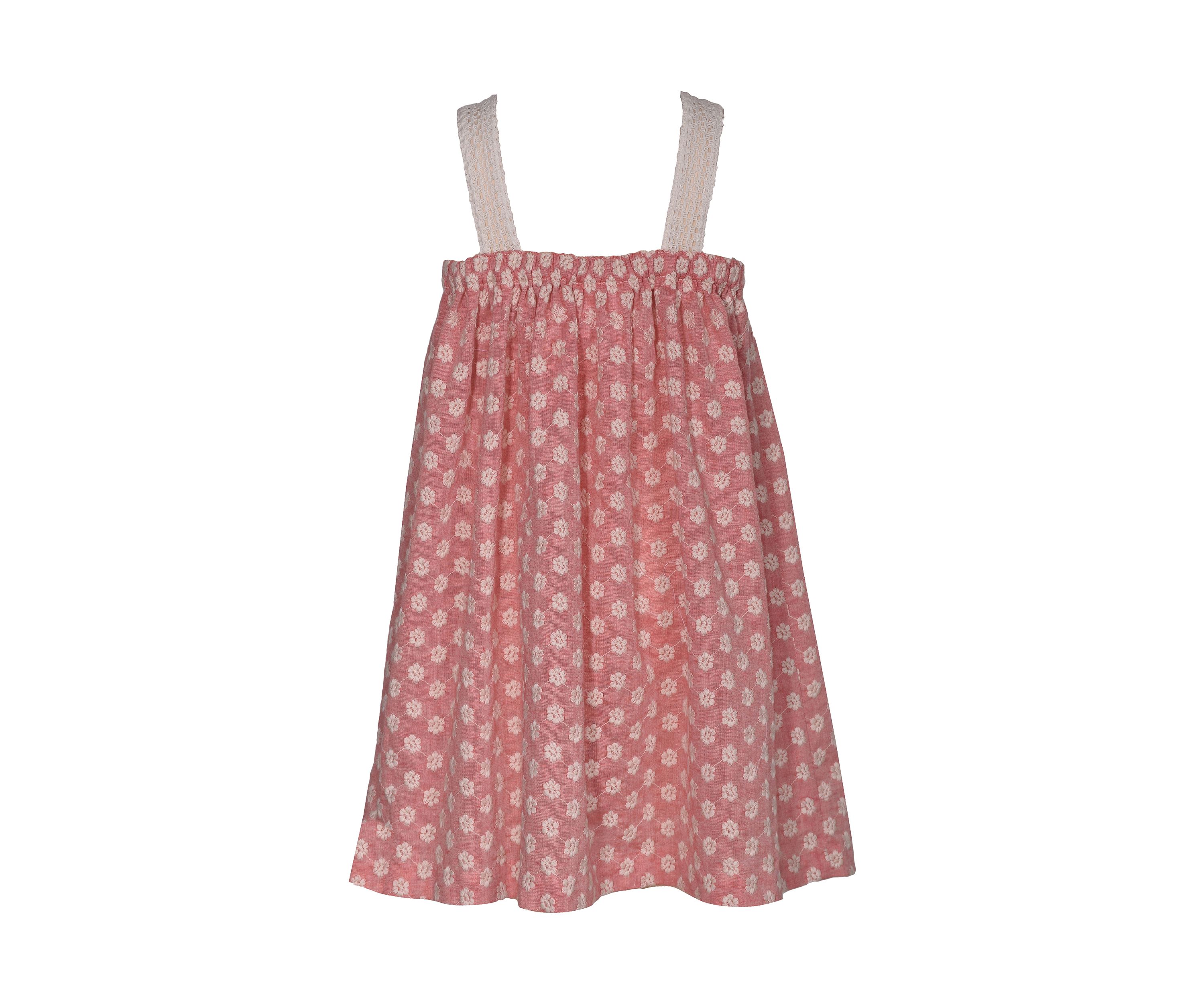 Girls 4-6x Crochet Trim Textured Float Dress