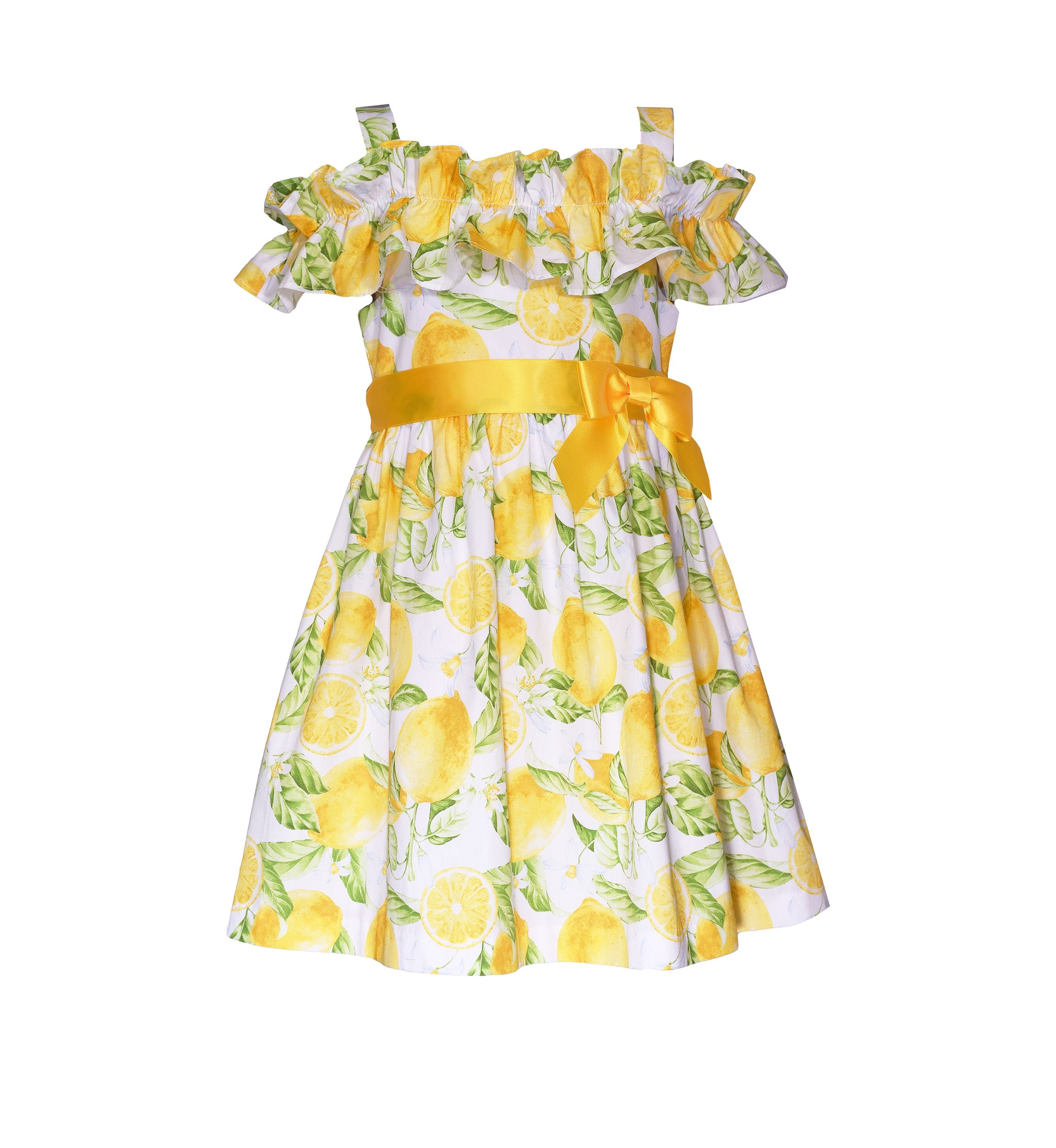 Girls 4-6x Lemon Printed Dress