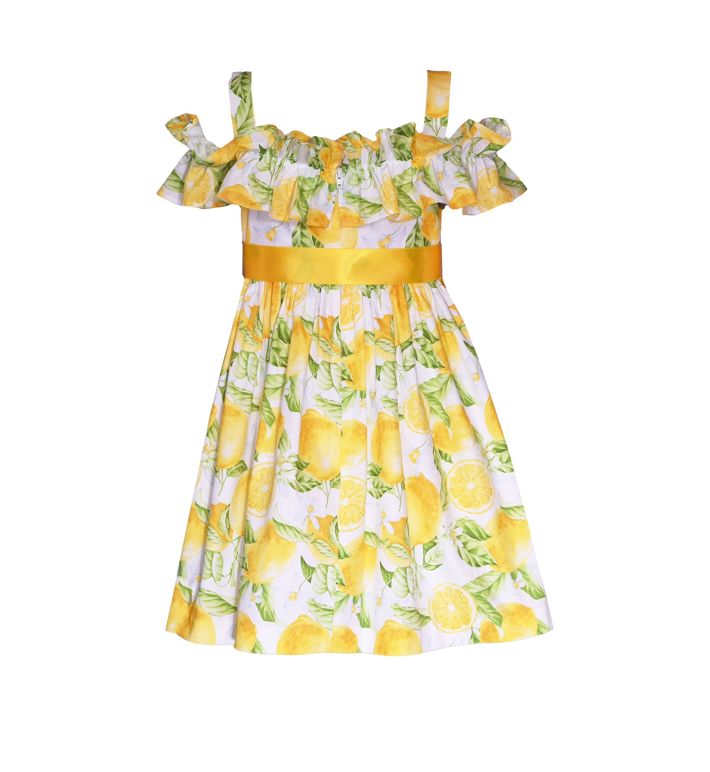 Girls 4-6x Lemon Printed Dress