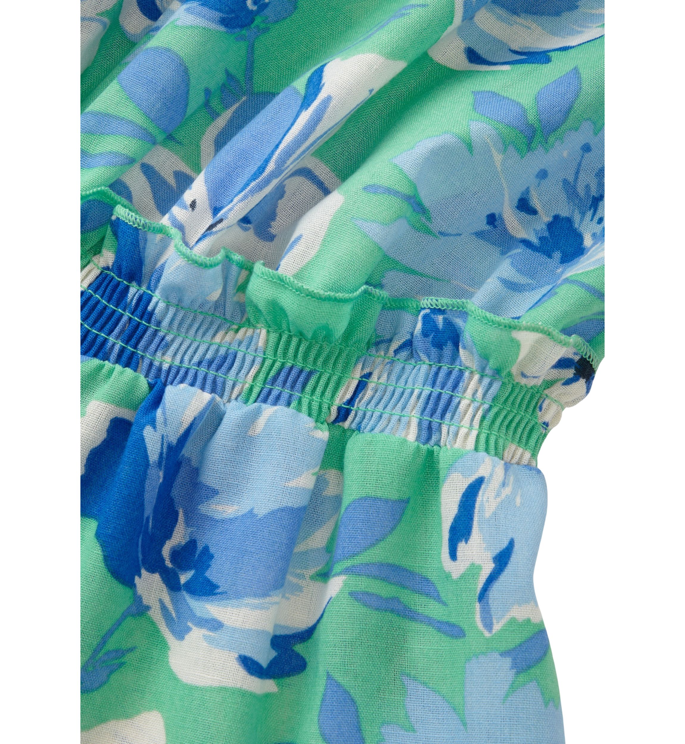 Girls 4-6x Blue Floral Romper