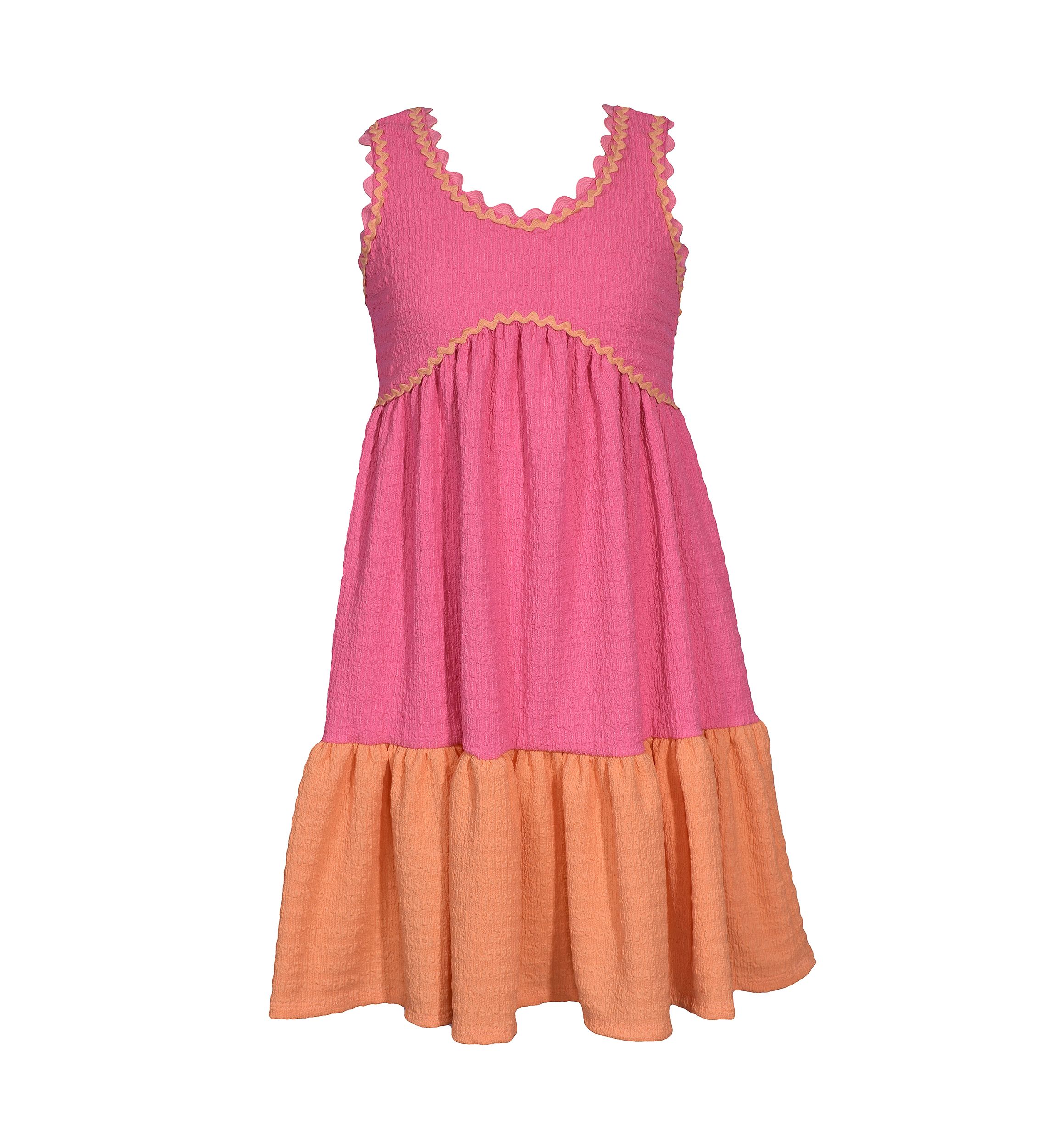 Girls 4-6x Sleeveless Color Block Dress