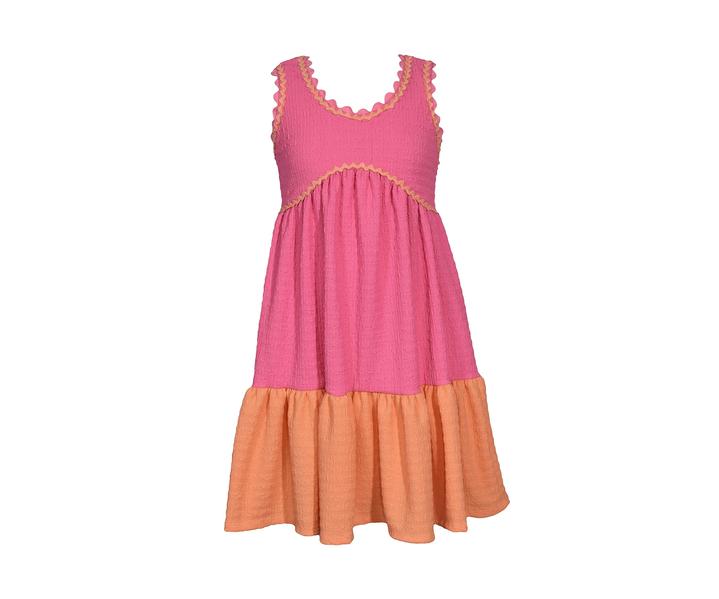 Girls 4-6x Sleeveless Color Block Dress