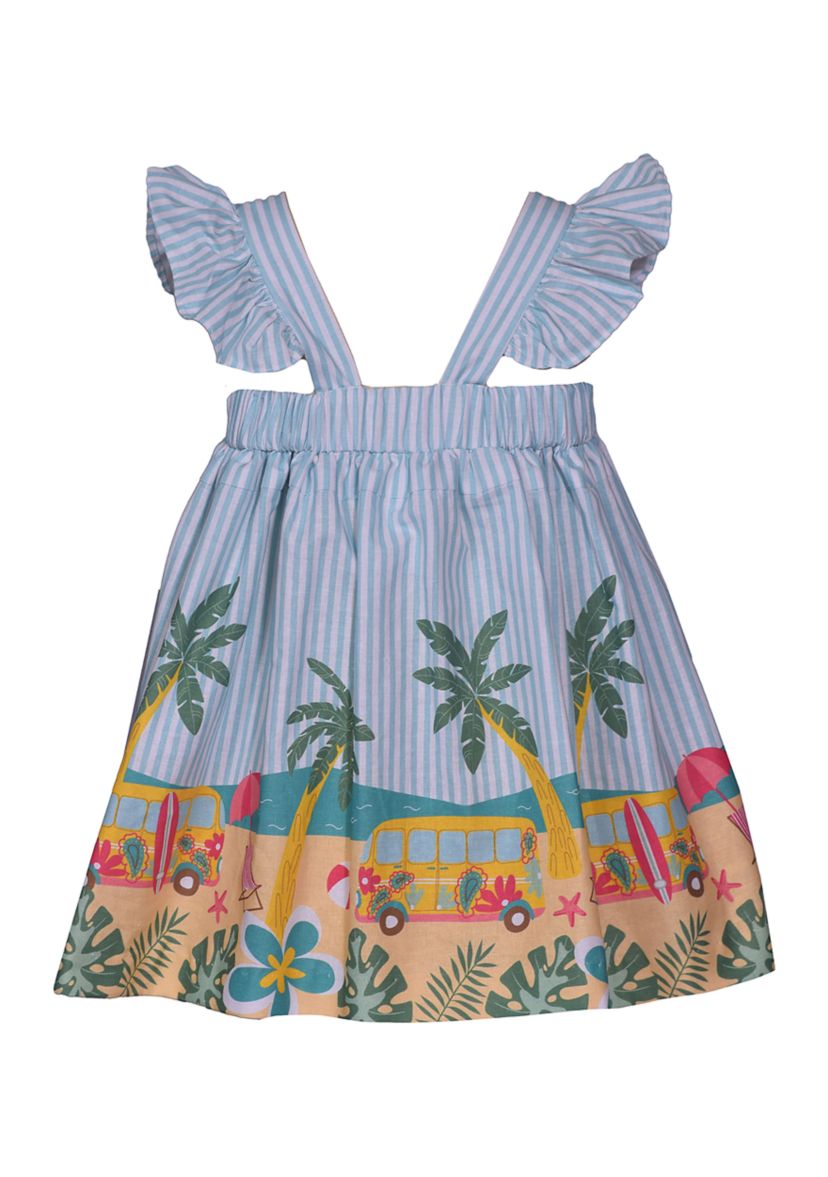 Girls 4-6x Flutter Sleeve Printed Mini Dress