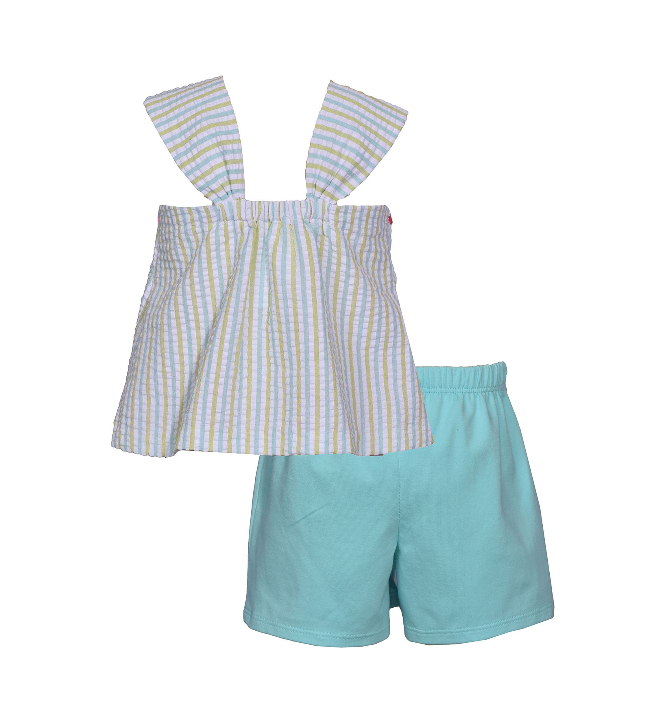 Girls 4-6x Flip Flop Seersucker Top and Shorts Set