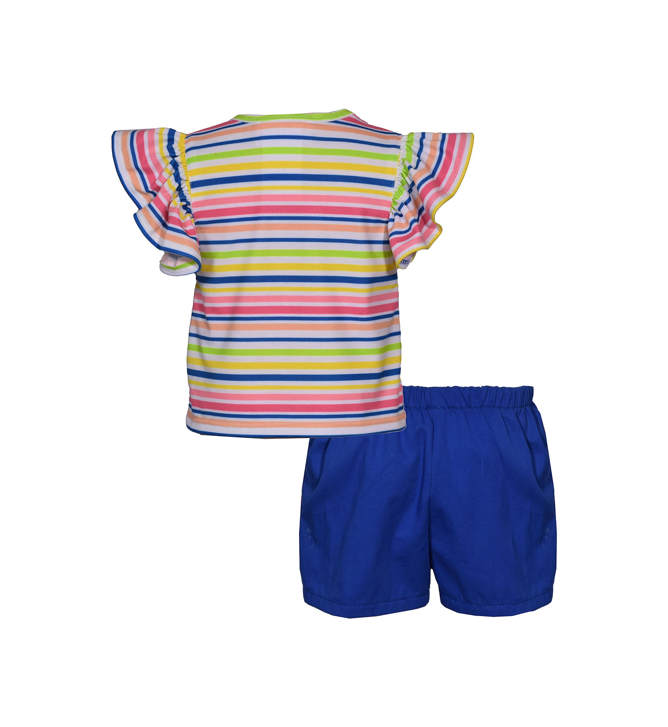 Girls 4-6x Yummy Stripe Top and Fruit Shorts Set