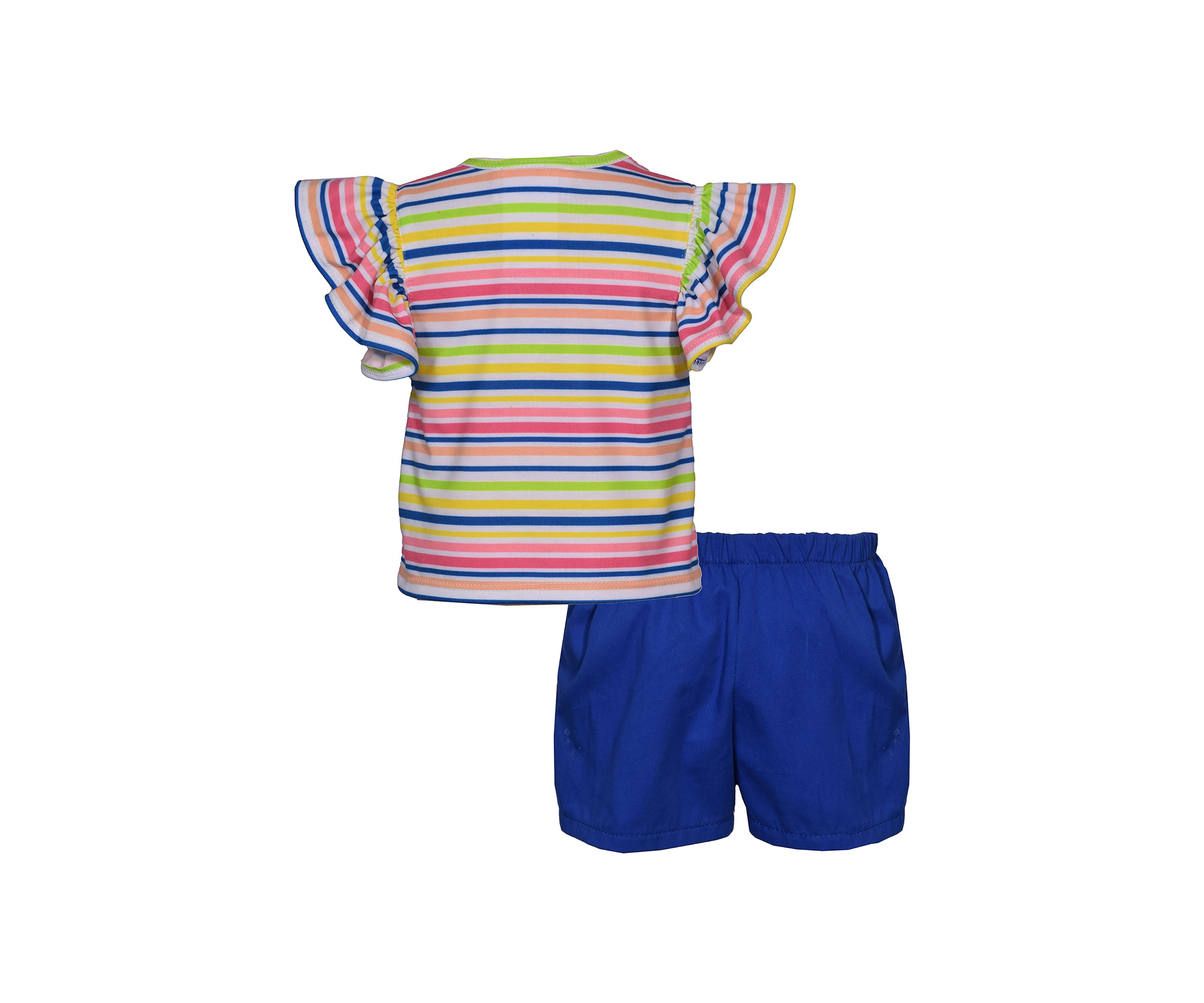 Girls 4-6x Yummy Stripe Top and Fruit Shorts Set